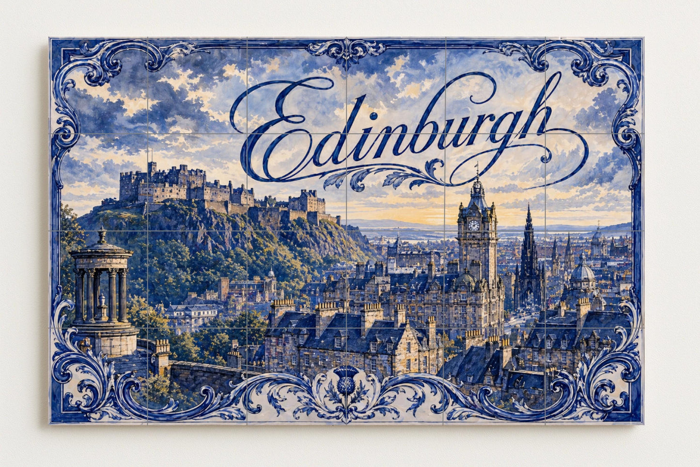 Edimburgo, Escocia, Arte Murale di Castello · Murale Ceramico — Decoro di Viaggio