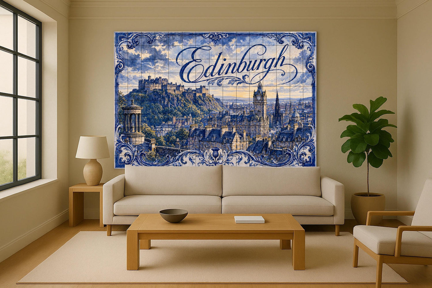 Edimburgo, Escocia, Arte Murale di Castello · Murale Ceramico — Decoro di Viaggio
