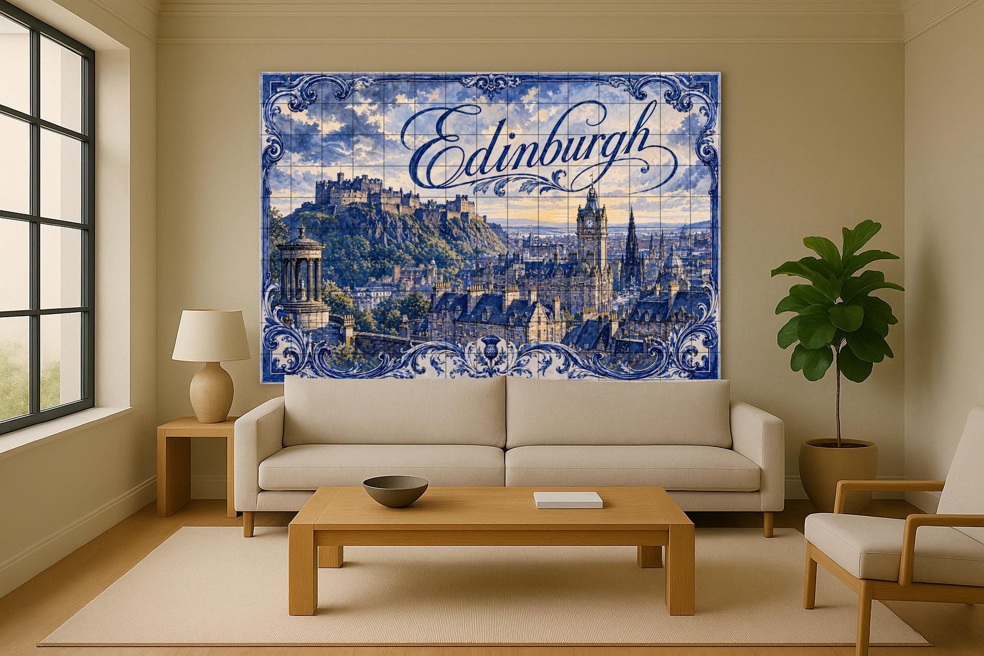 Edimburgo, Escocia, Arte Murale di Castello · Murale Ceramico — Decoro di Viaggio