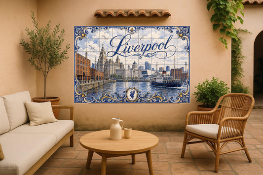Liverpool, England, Art Mural of Albert · Ceramic Wall Mural — City & Landmark Art