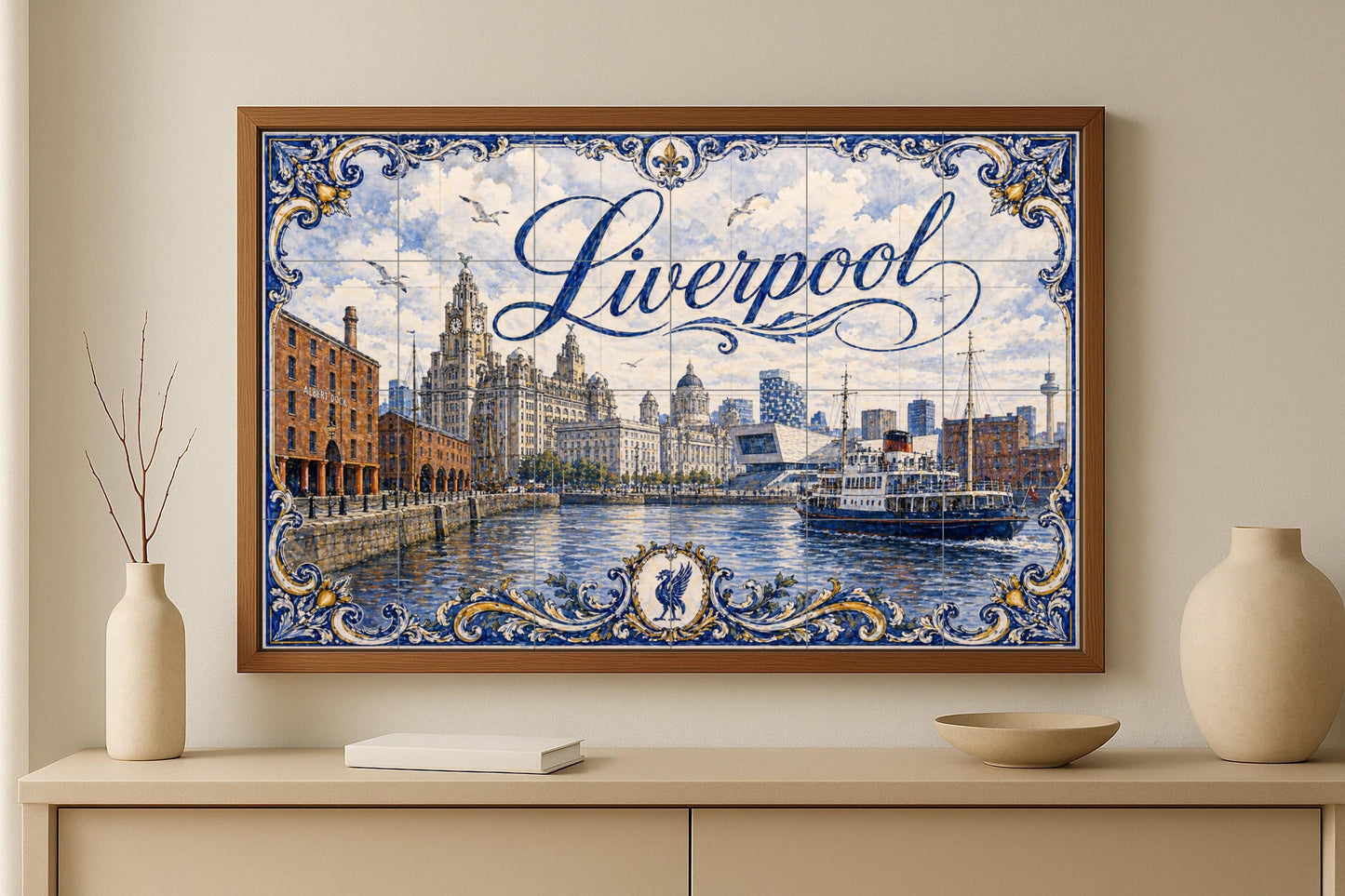 Liverpool, Angleterre, Art Mural de Albert · Fresque Céramique — Fresque de Monument