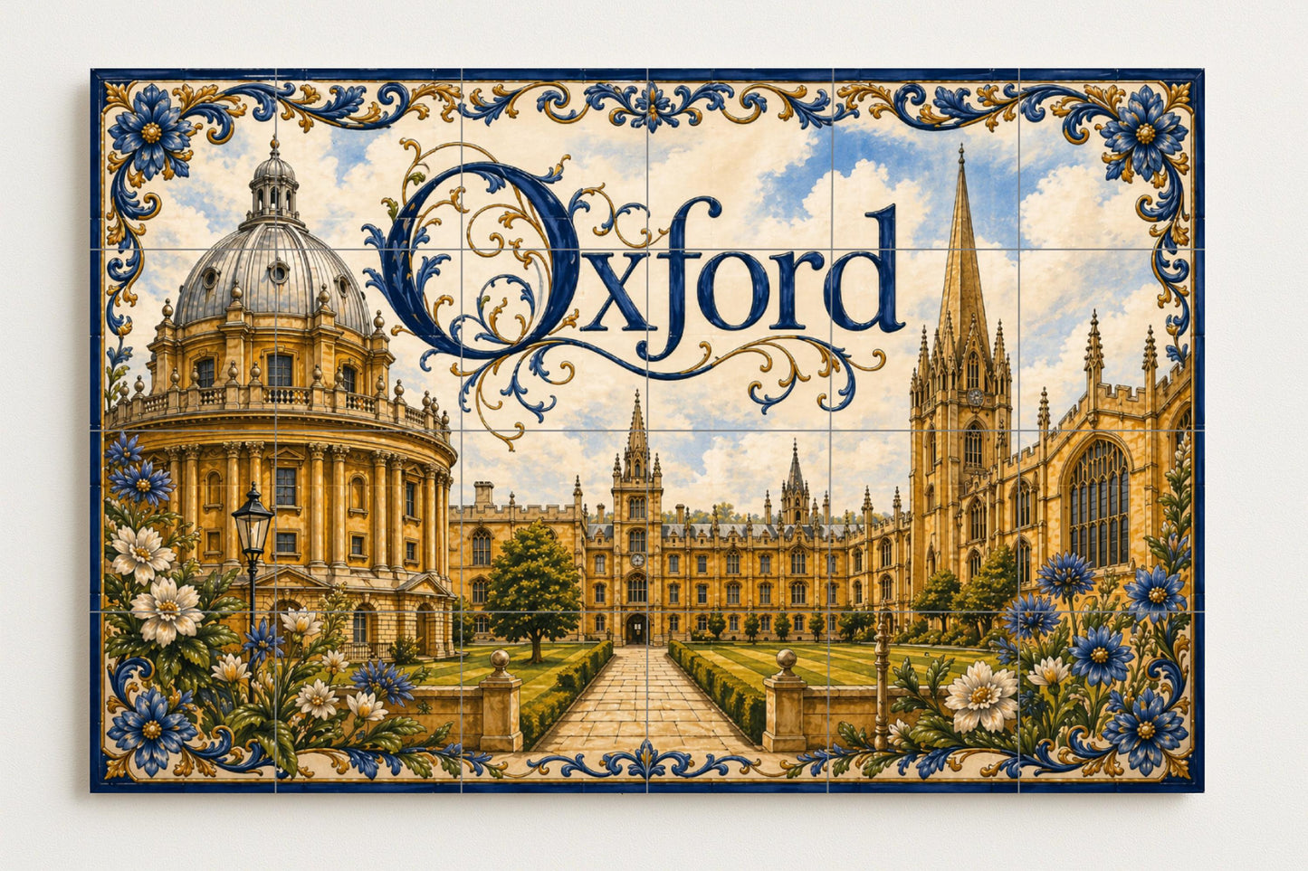 Oxford, Angleterre, Art Mural universitario — Villes et Monuments, Art Mural en Céramique