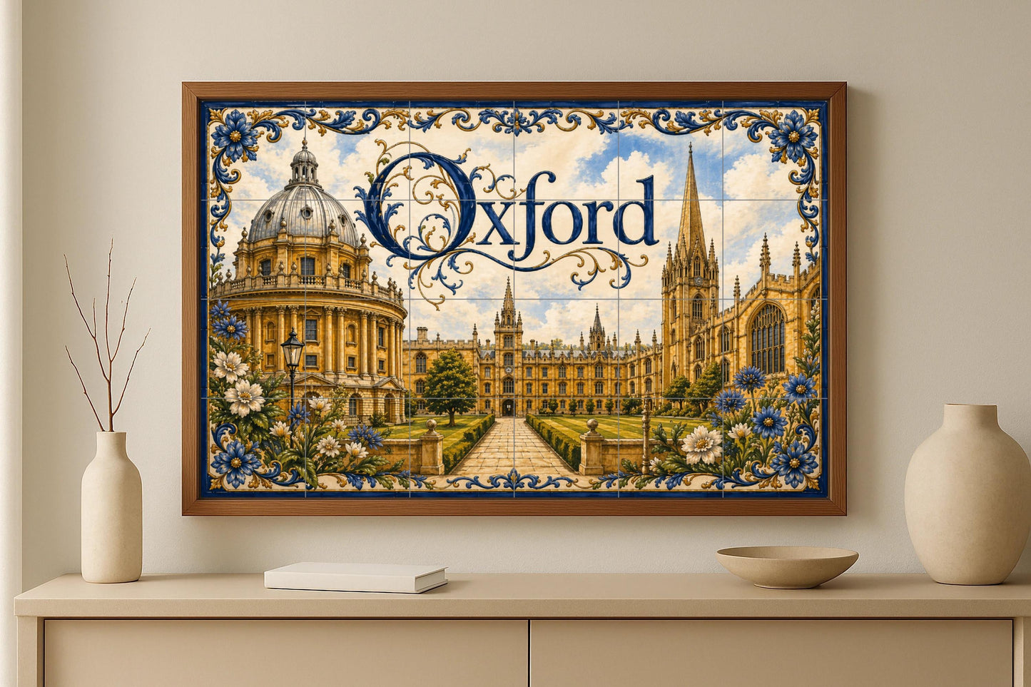 Oxford, Angleterre, Art Mural universitario — Villes et Monuments, Art Mural en Céramique