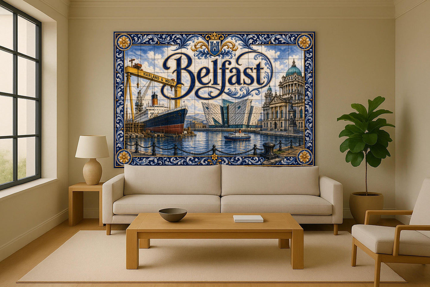 Belfast, Arte Murale di Irlanda del Norte — Decoro di Viaggio, Arte da Parete in Ceramica