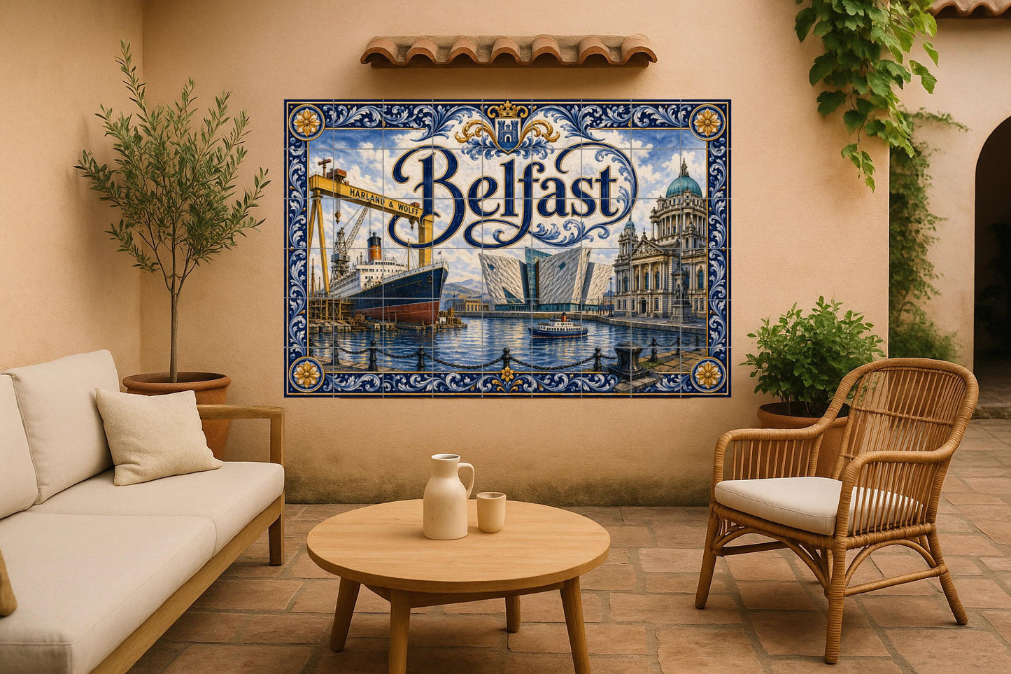 Belfast, Arte Murale di Irlanda del Norte — Decoro di Viaggio, Arte da Parete in Ceramica