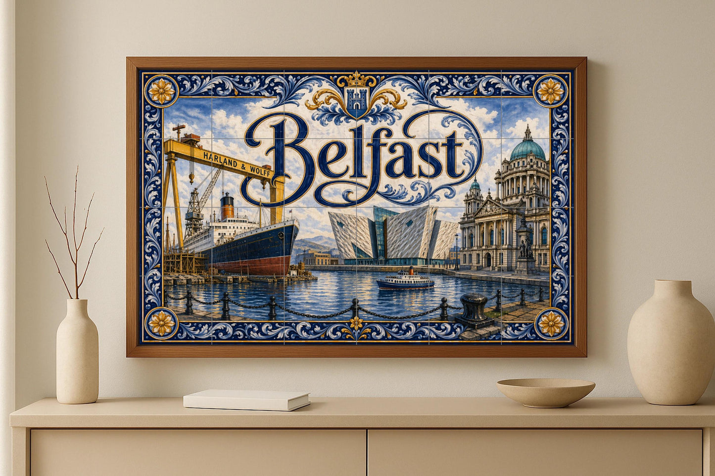 Belfast, Arte Murale di Irlanda del Norte — Decoro di Viaggio, Arte da Parete in Ceramica