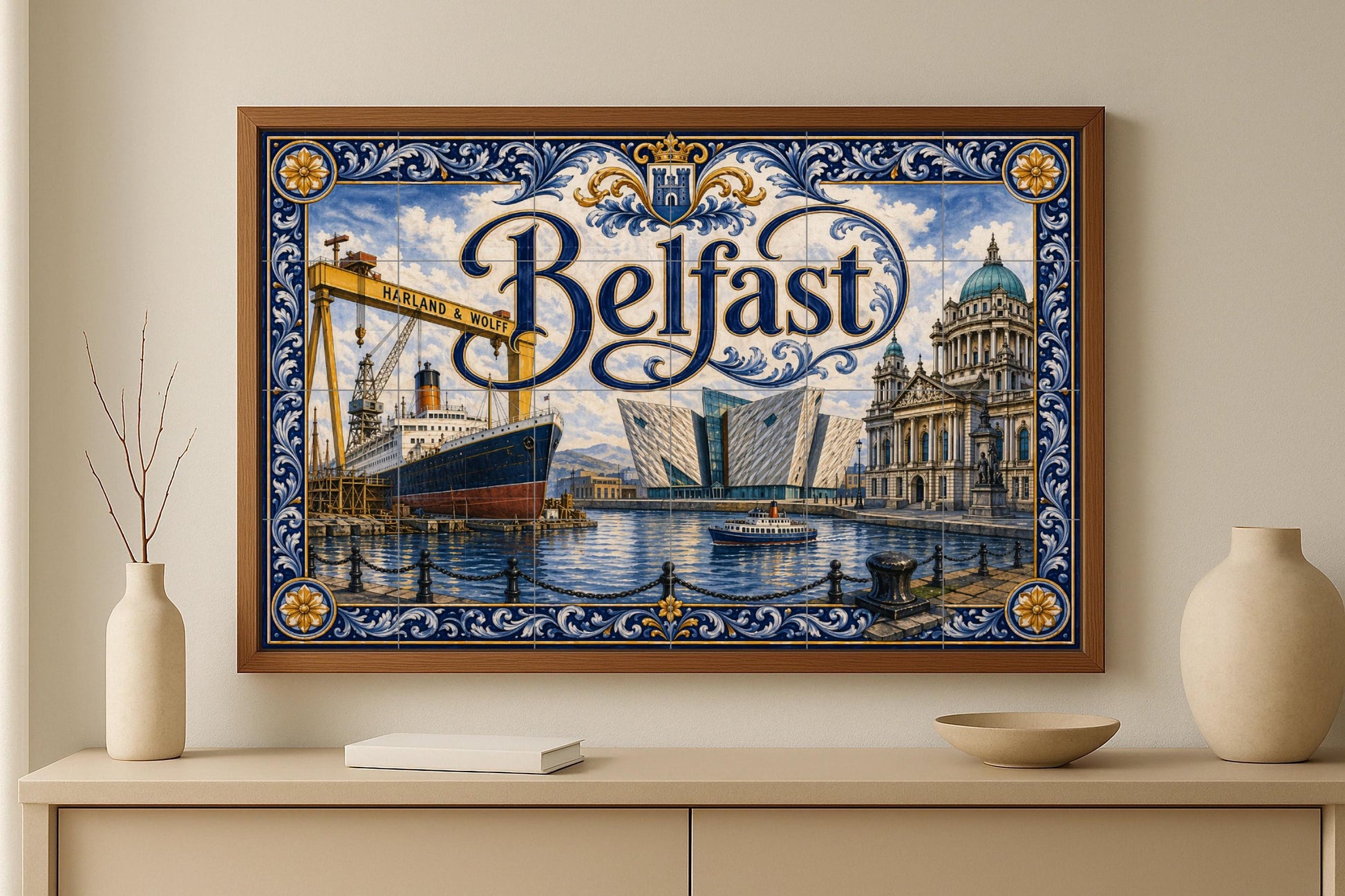 Belfast, Arte Murale di Irlanda del Norte — Decoro di Viaggio, Arte da Parete in Ceramica