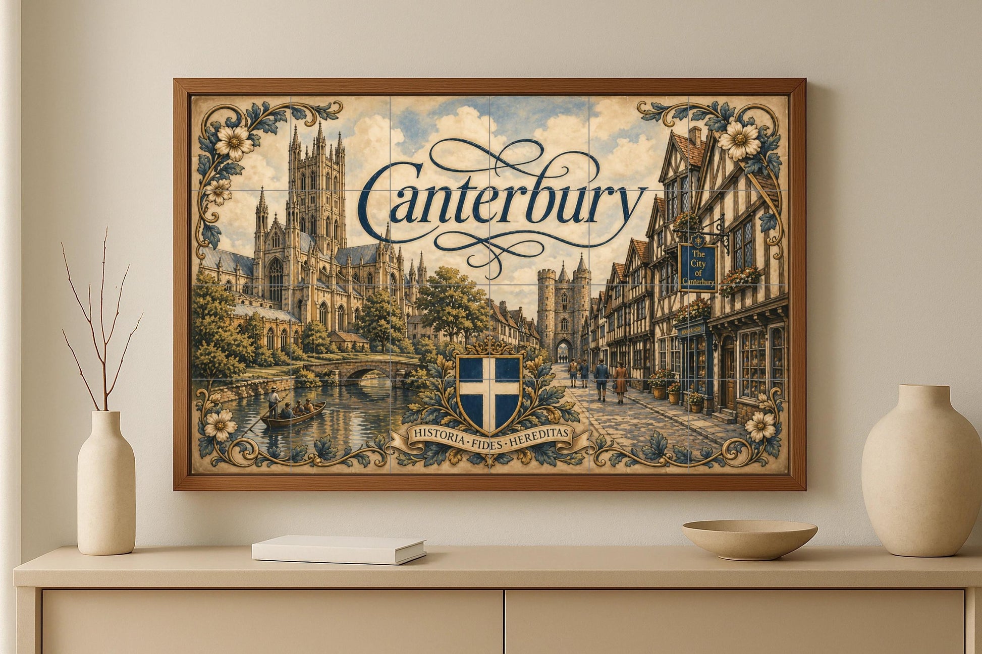 Canterbury, Arte Murale di la Cattedrale di Can · Murale Ceramico — Pannello Ornamentale
