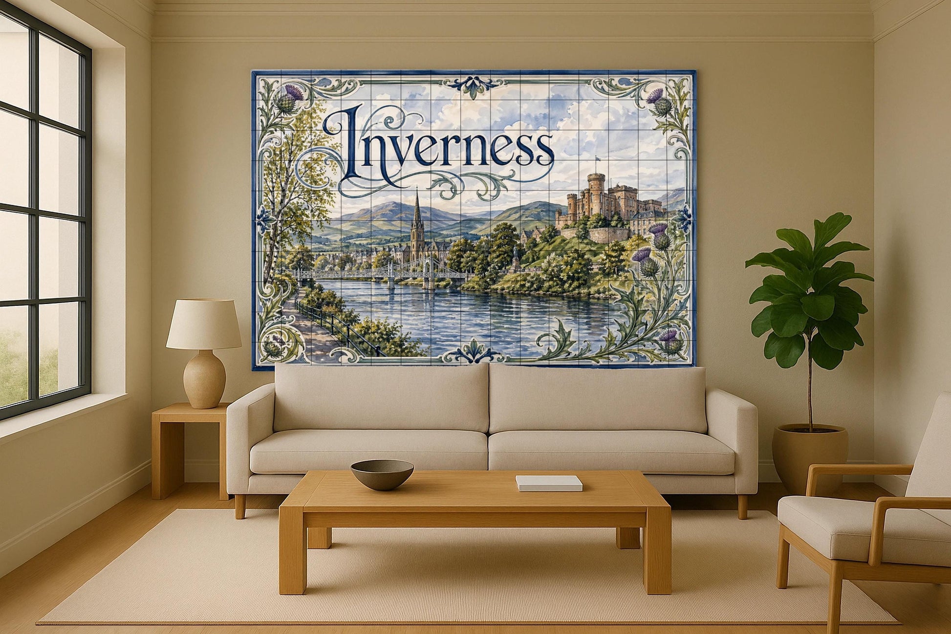Fresque en Carrelage Inverness, Art Mural de les Tierras Altas — Villes et Monuments