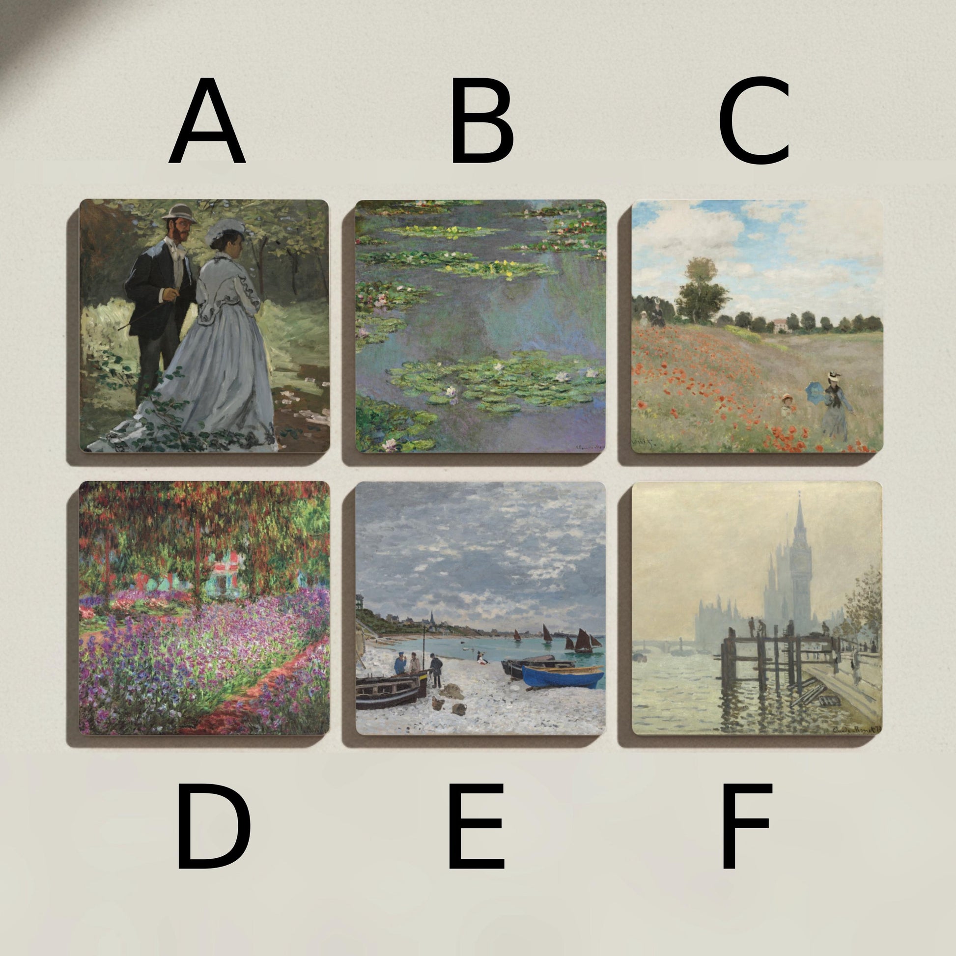 Impresionistas — Ceramic Coaster Set · Museum Art on Coasters