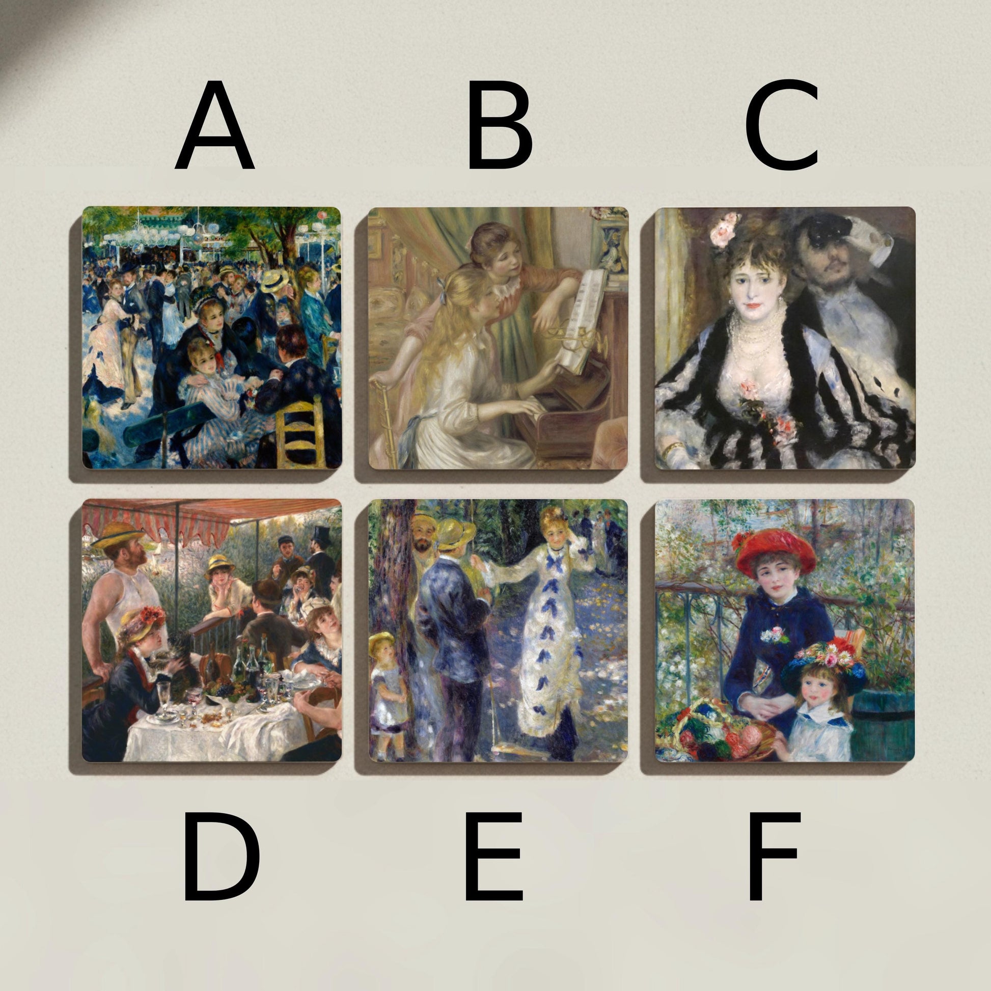 Renoir · Sottobicchieri con Sughero — Collezione Grandi Pittori