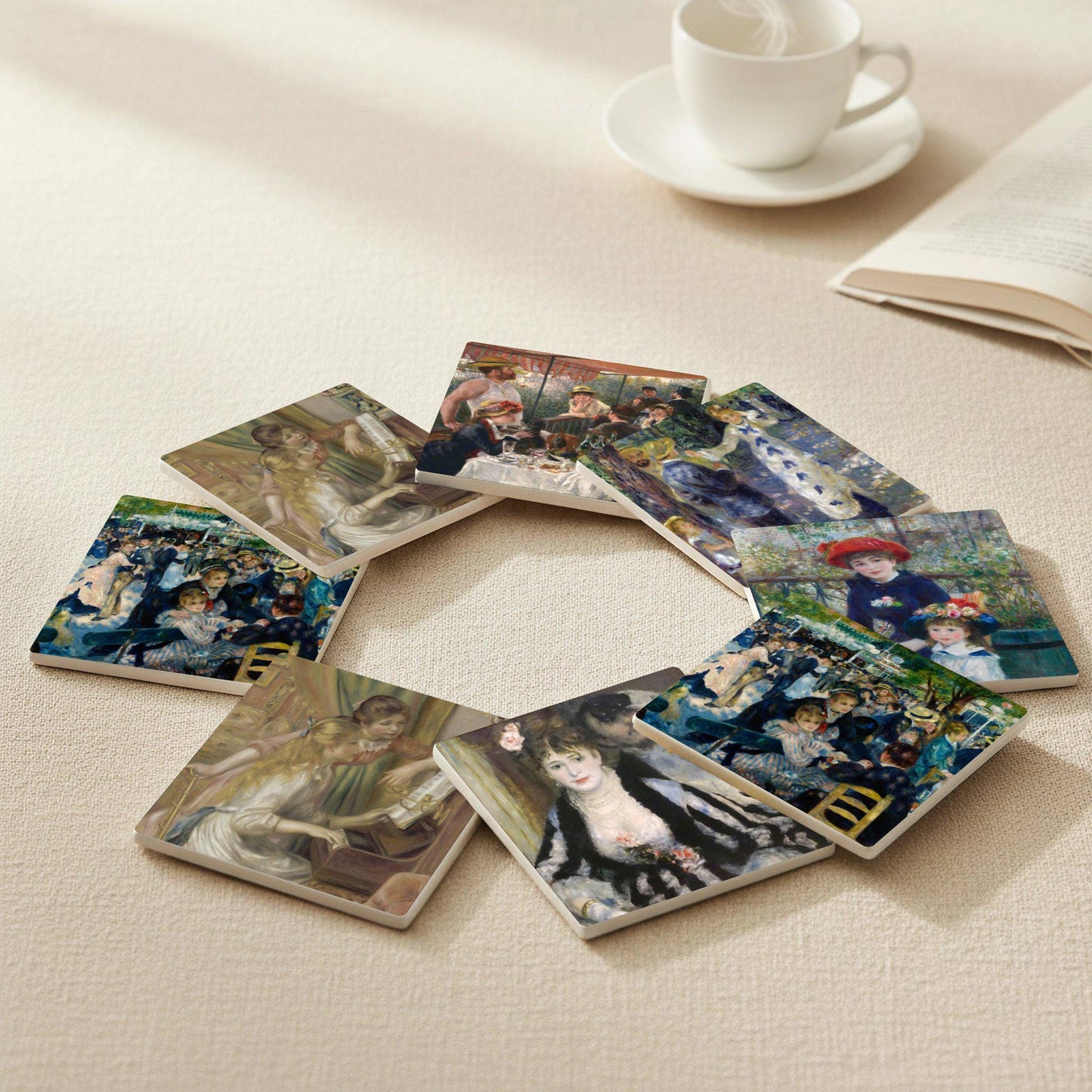 Renoir · Sottobicchieri con Sughero — Collezione Grandi Pittori