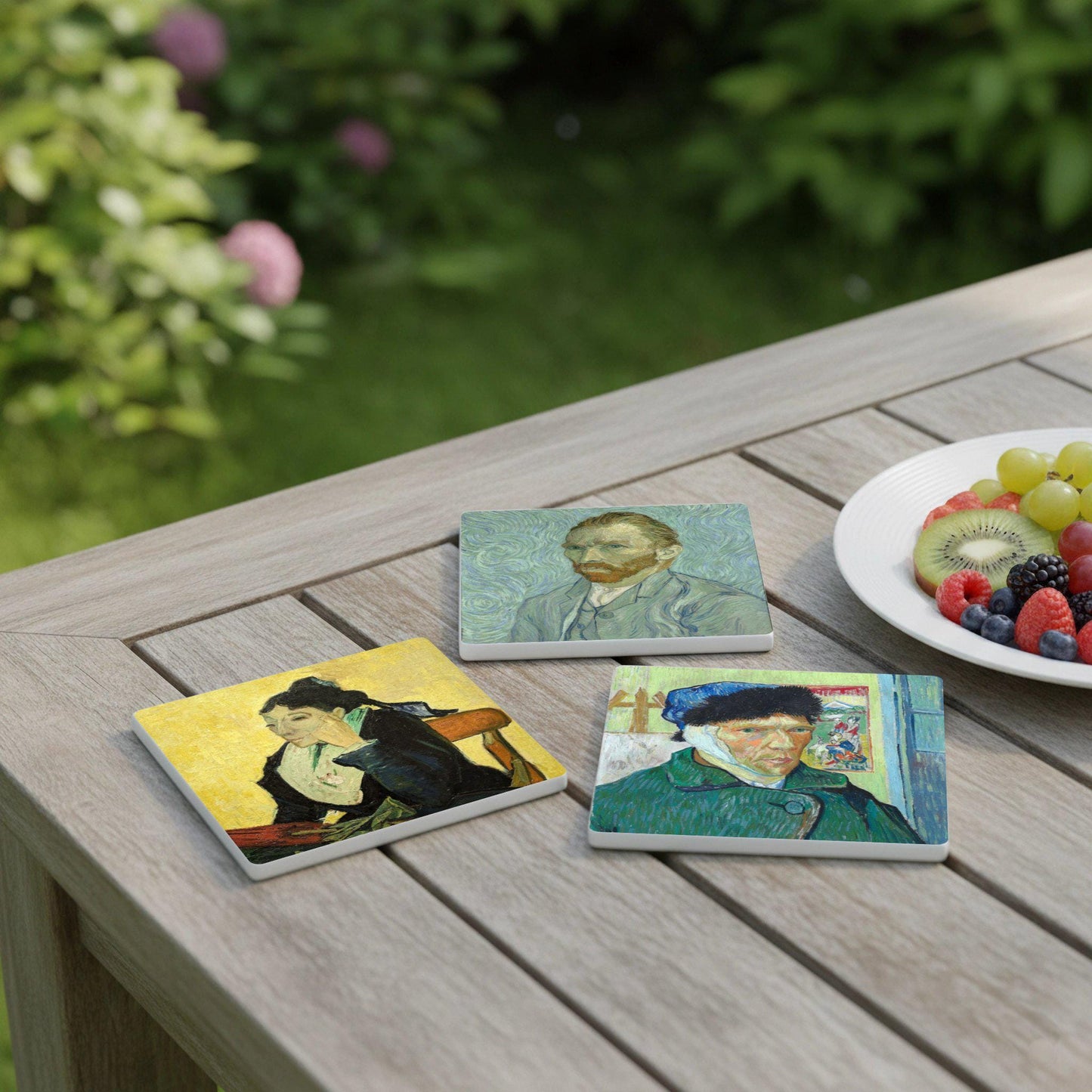 Retratos of Van Gogh — Ceramic Coaster Set · Museum Art on Coasters
