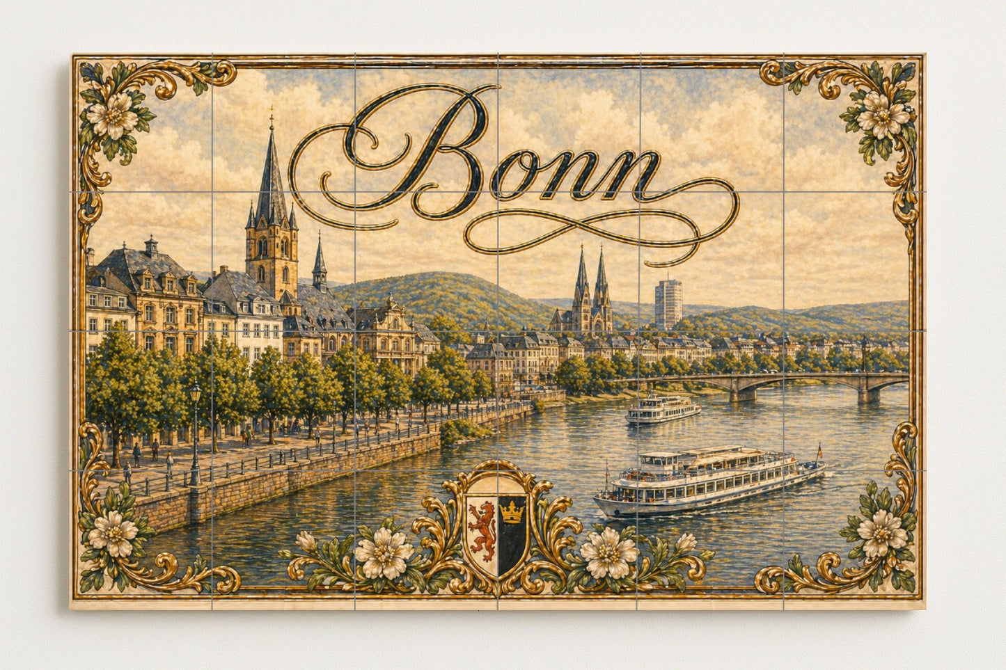 Bonn, Allemagne, Art Mural de Paysage Urbain · Fresque Céramique — Villes et Monuments