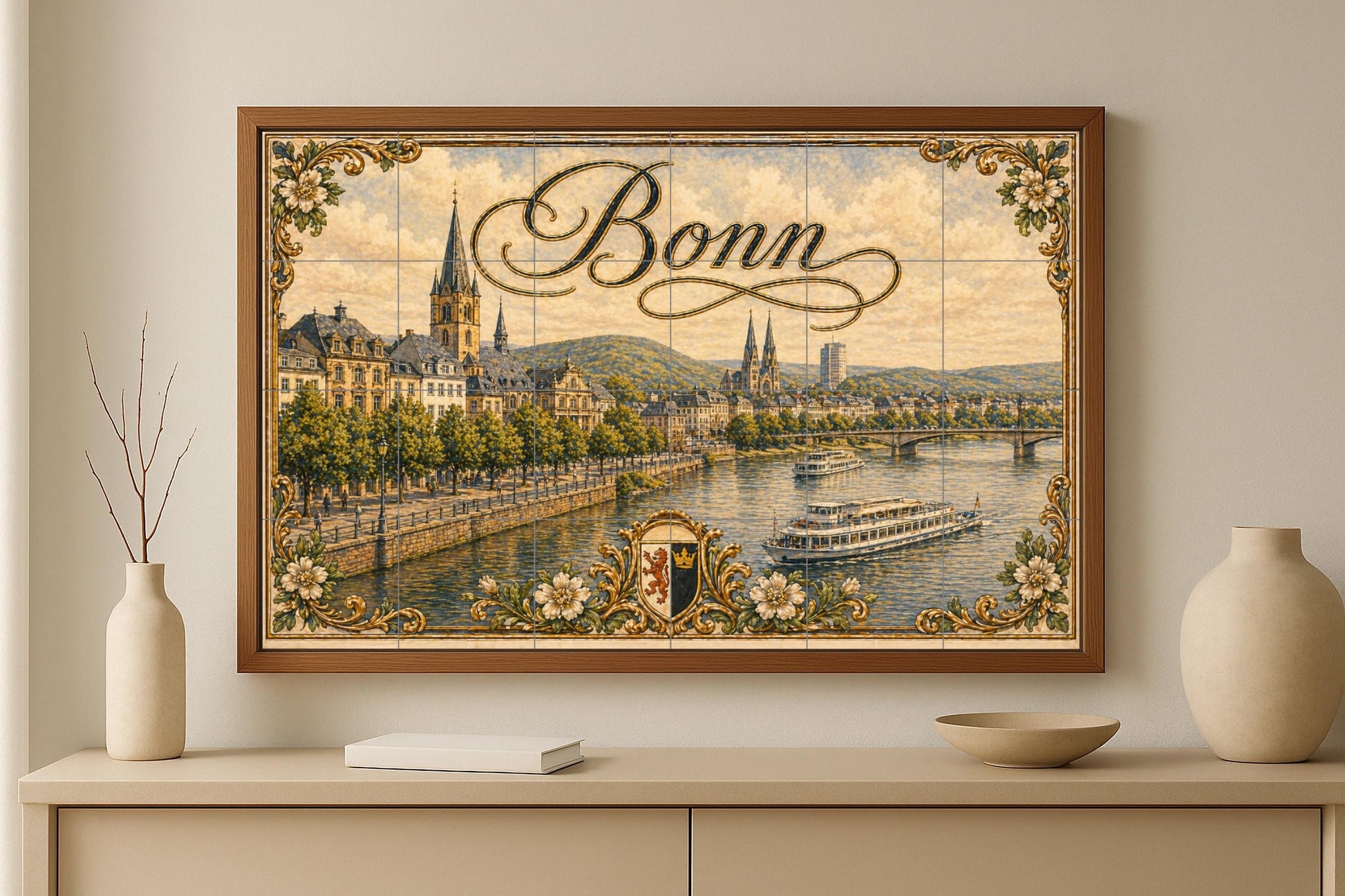 Bonn, Allemagne, Art Mural de Paysage Urbain · Fresque Céramique — Villes et Monuments