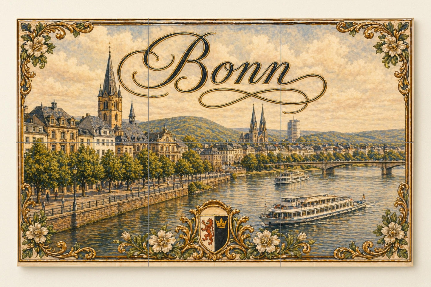 Bonn, Allemagne, Art Mural de Paysage Urbain · Fresque Céramique — Villes et Monuments