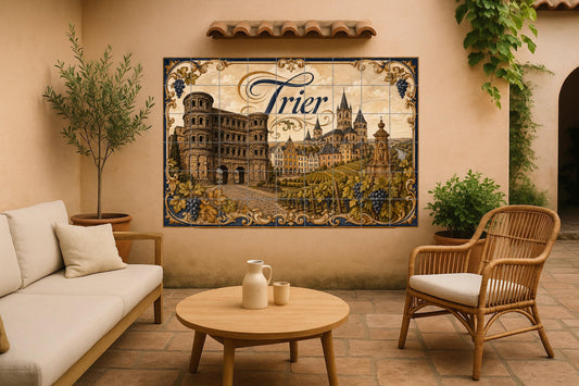 Ceramic Tile Mural: Trier, Germany, Art Mural of Landscape urban — Travel Wall Décor