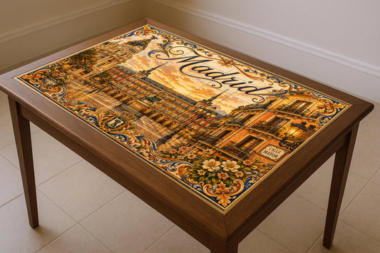 Ceramic Tile Mural: La Plaza Mayor de Madrid, decoración románti — City & Landmark Art