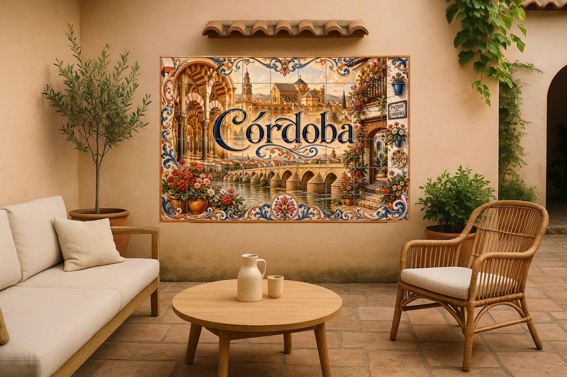 La Mezquita de Córdoba, decoración de pared — Villes et Monuments, Art Mural en Céramique