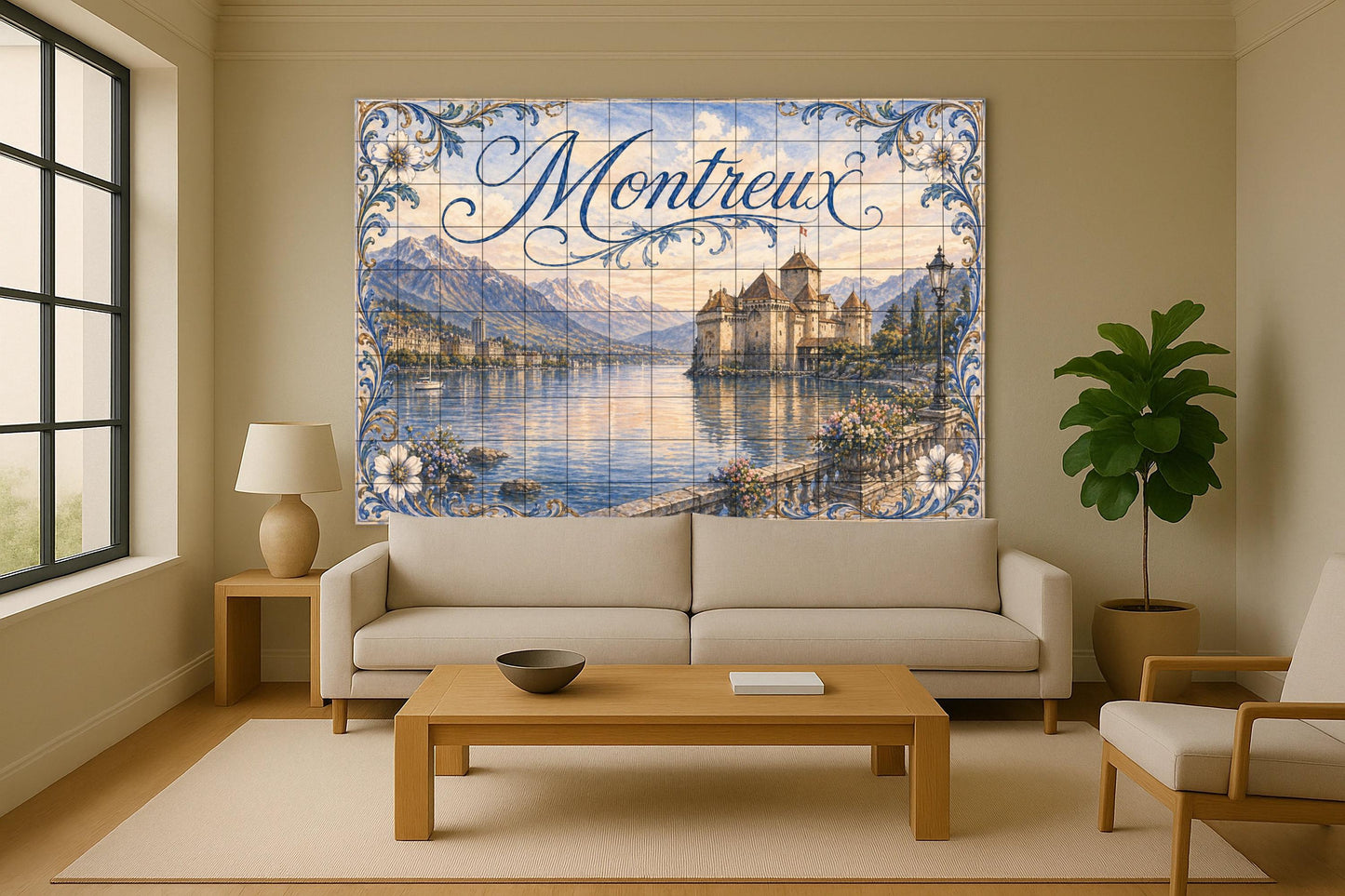 Montreux, Suisse — Décor Mural Voyage, Art Mural en Céramique