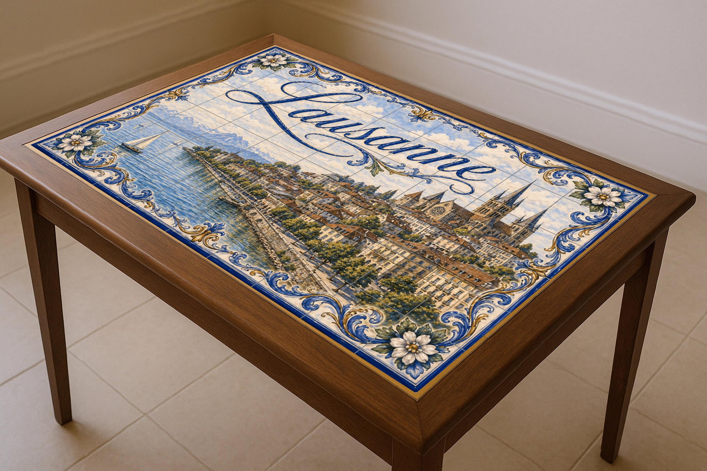 Ceramic Tile Mural: Lausana, Switzerland — Travel Wall Décor