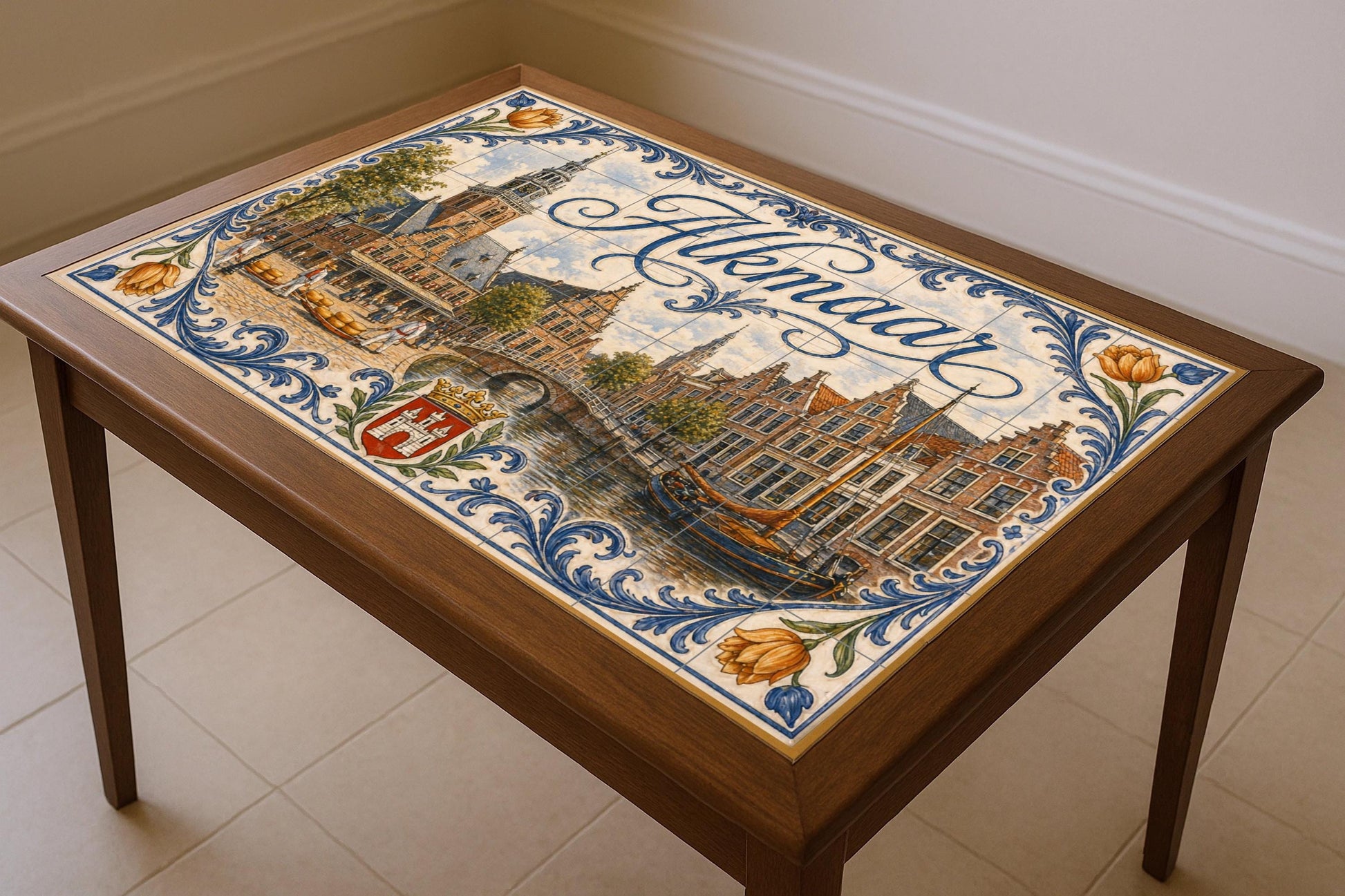 Alkmaar, Niederlande , Kunst Wandbild von die ciud · Keramik-Wandbild — Wahrzeichen-Wandbild