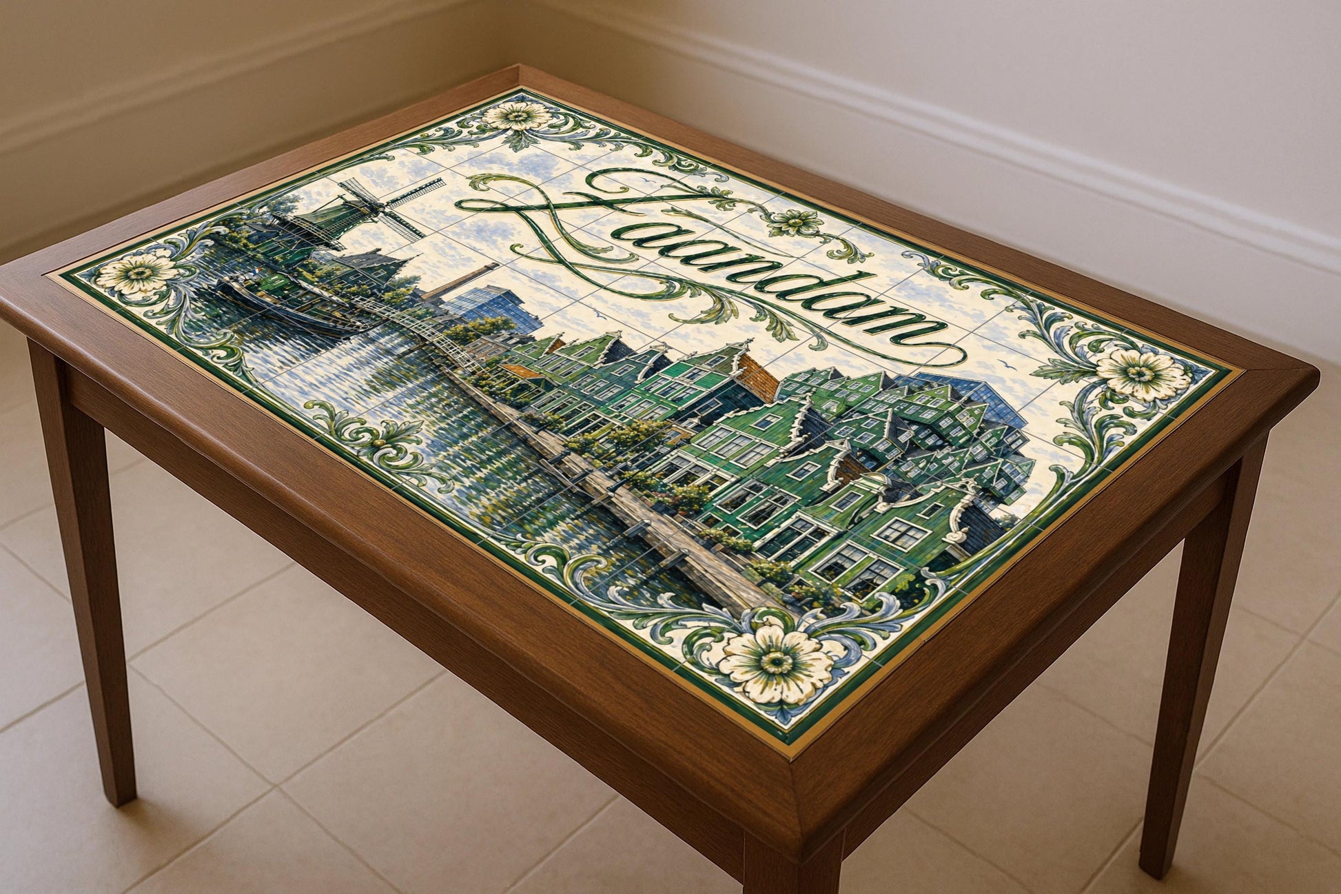 Zaandam, Países Bajos, decoración de pared c — Fresque Murale en Carreaux de Céramique · Paysage Urbain en Carreaux