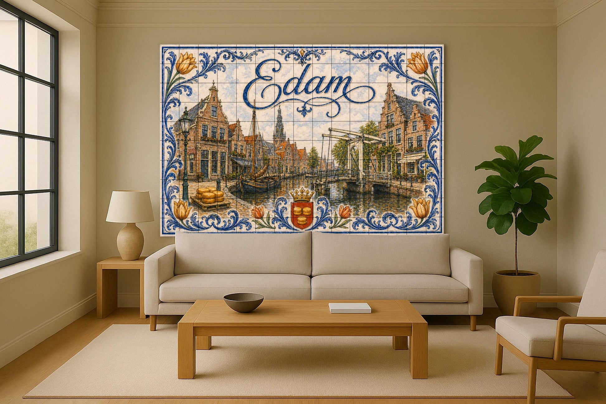 Du Pont du Canal de Edam, Pays-Bas , cas — Villes et Monuments, Art Mural en Céramique