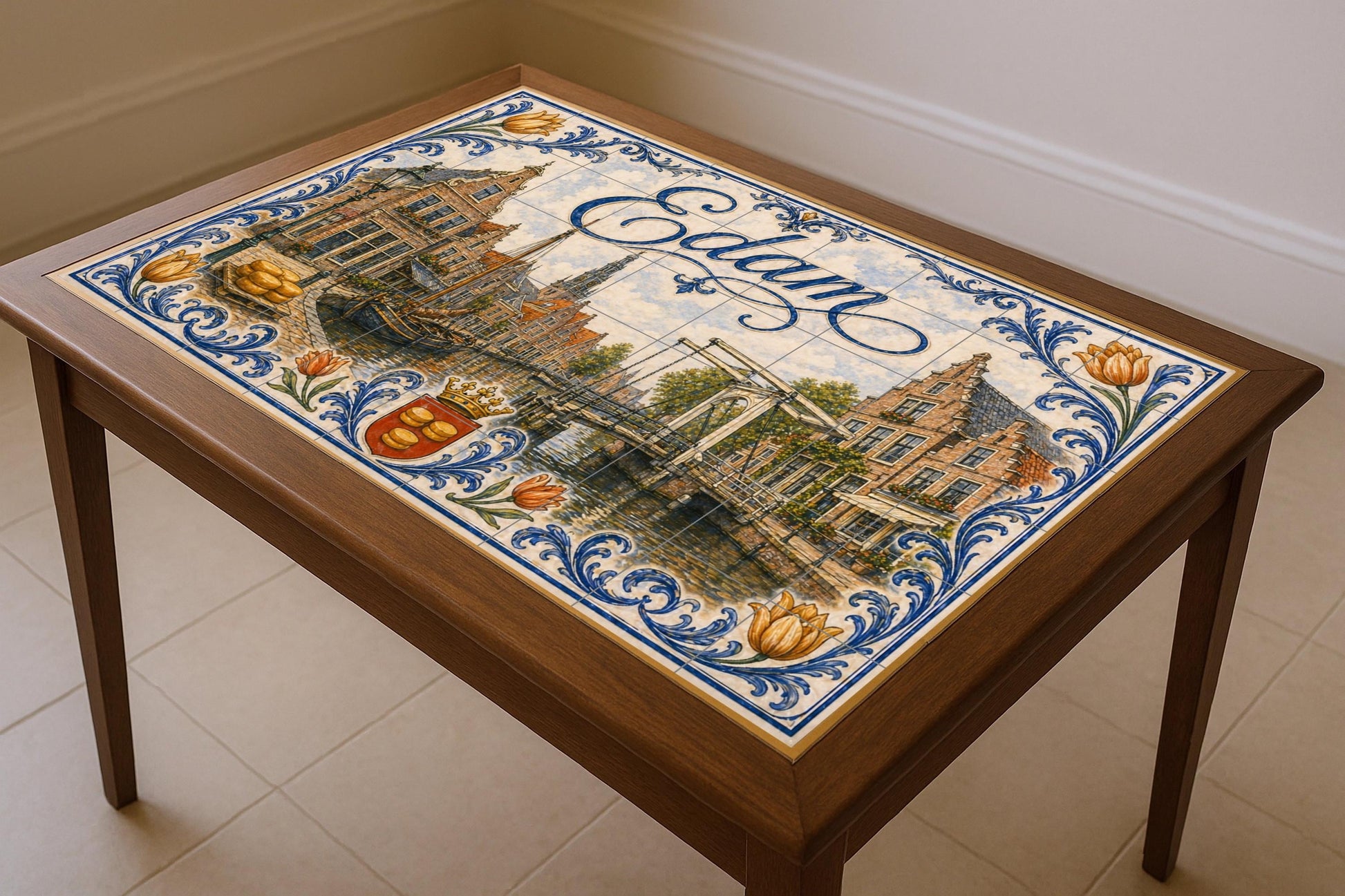 Du Pont du Canal de Edam, Pays-Bas , cas — Villes et Monuments, Art Mural en Céramique