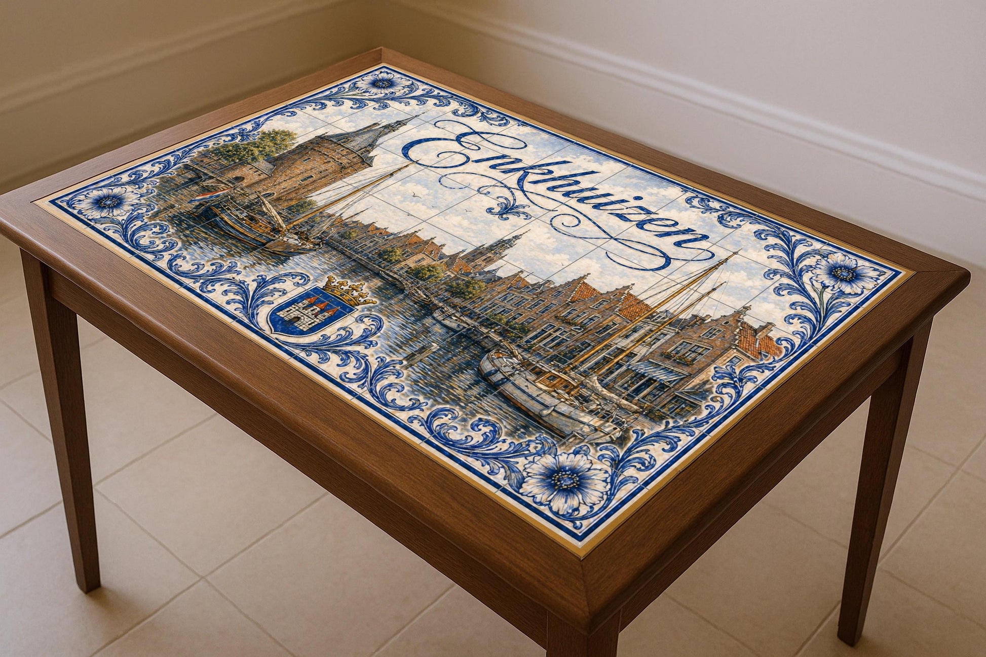 Enkhuizen, veleros du Port Hollandais, Art — Fresque Murale en Carreaux de Céramique · Art Marin et Côtier