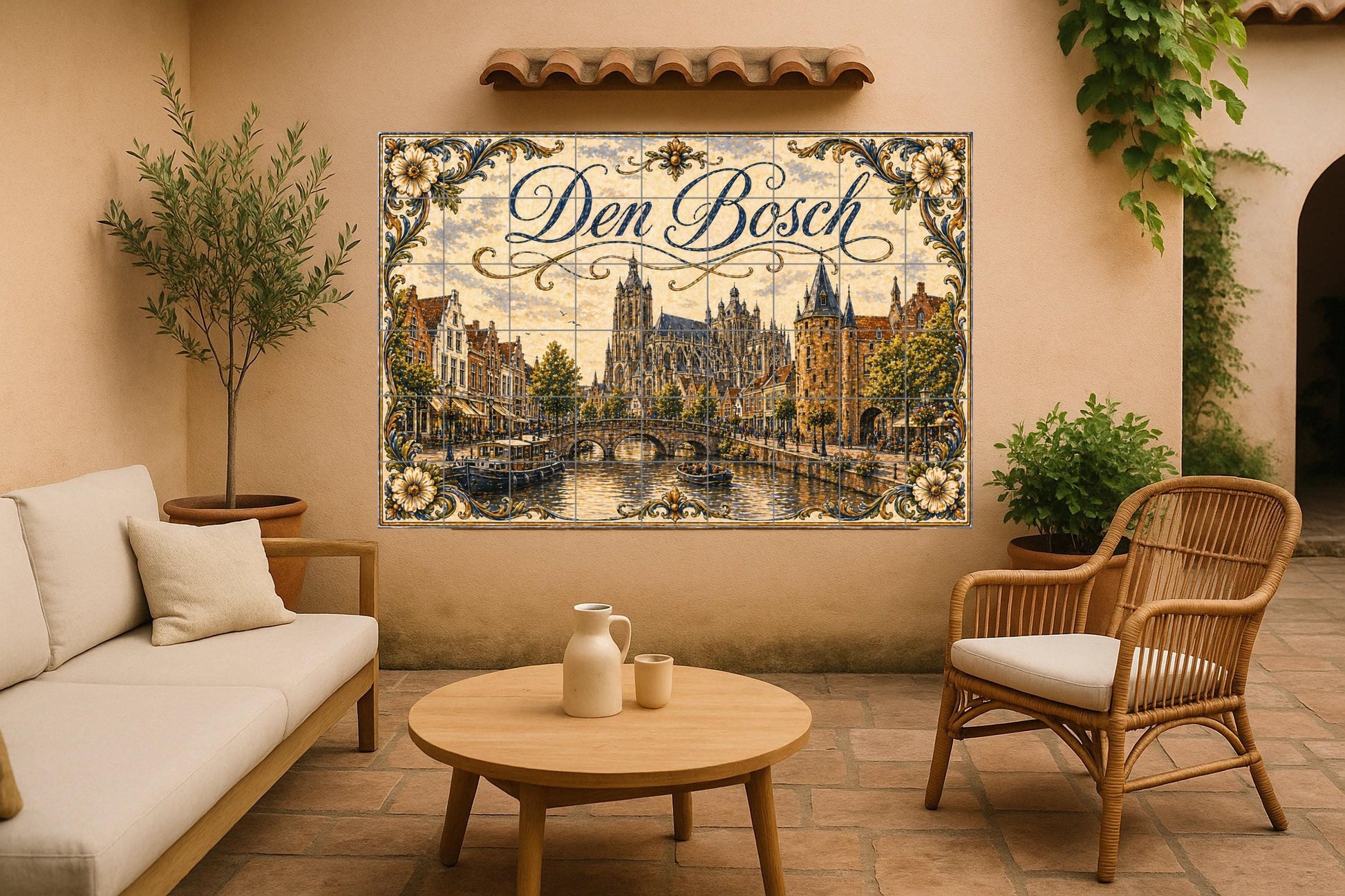Cathédrale de San Juan de Den Bosch, Países — Fresque Murale en Carreaux de Céramique · Fresque de Monument
