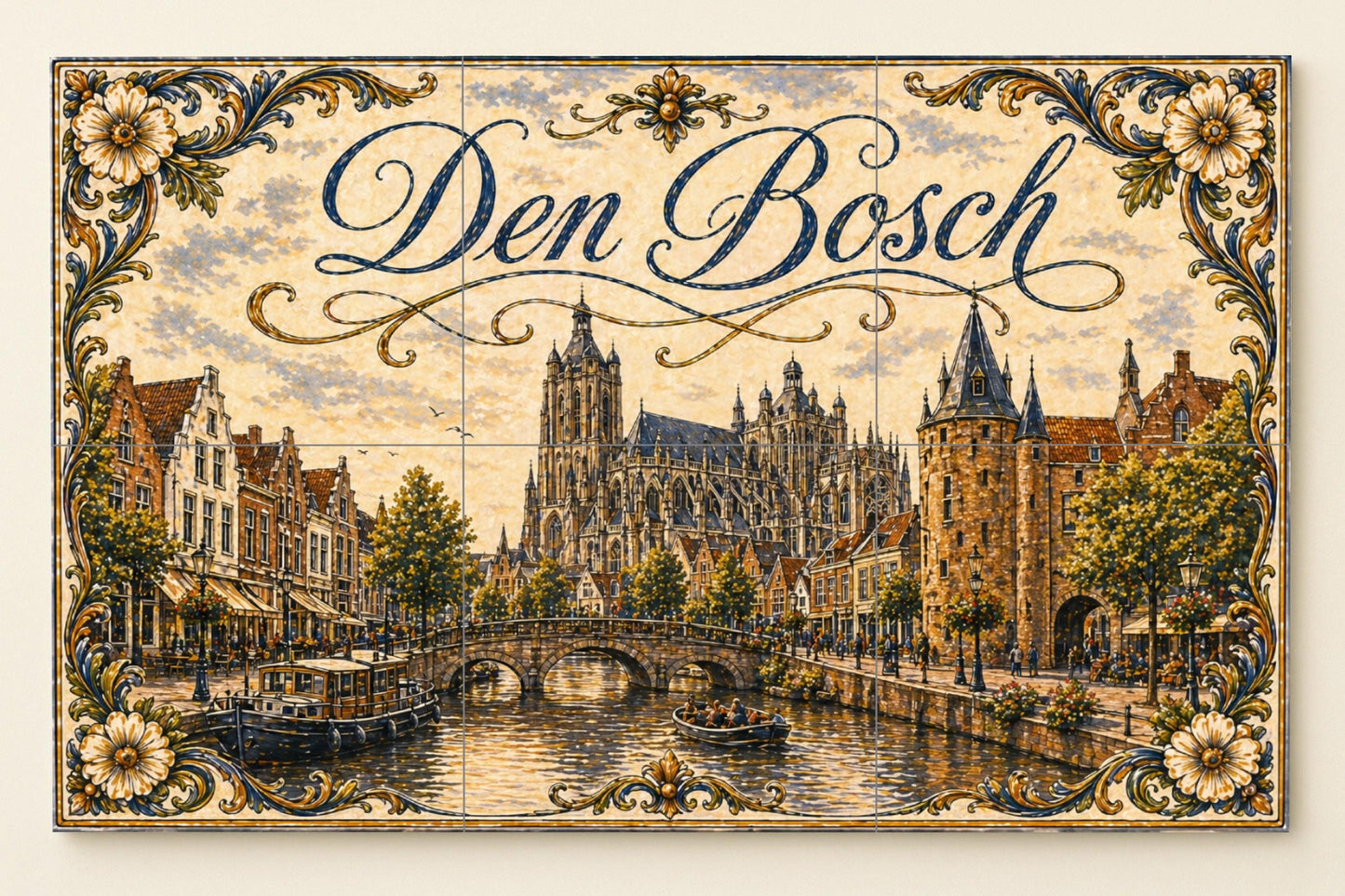 Cathédrale de San Juan de Den Bosch, Países — Fresque Murale en Carreaux de Céramique · Fresque de Monument