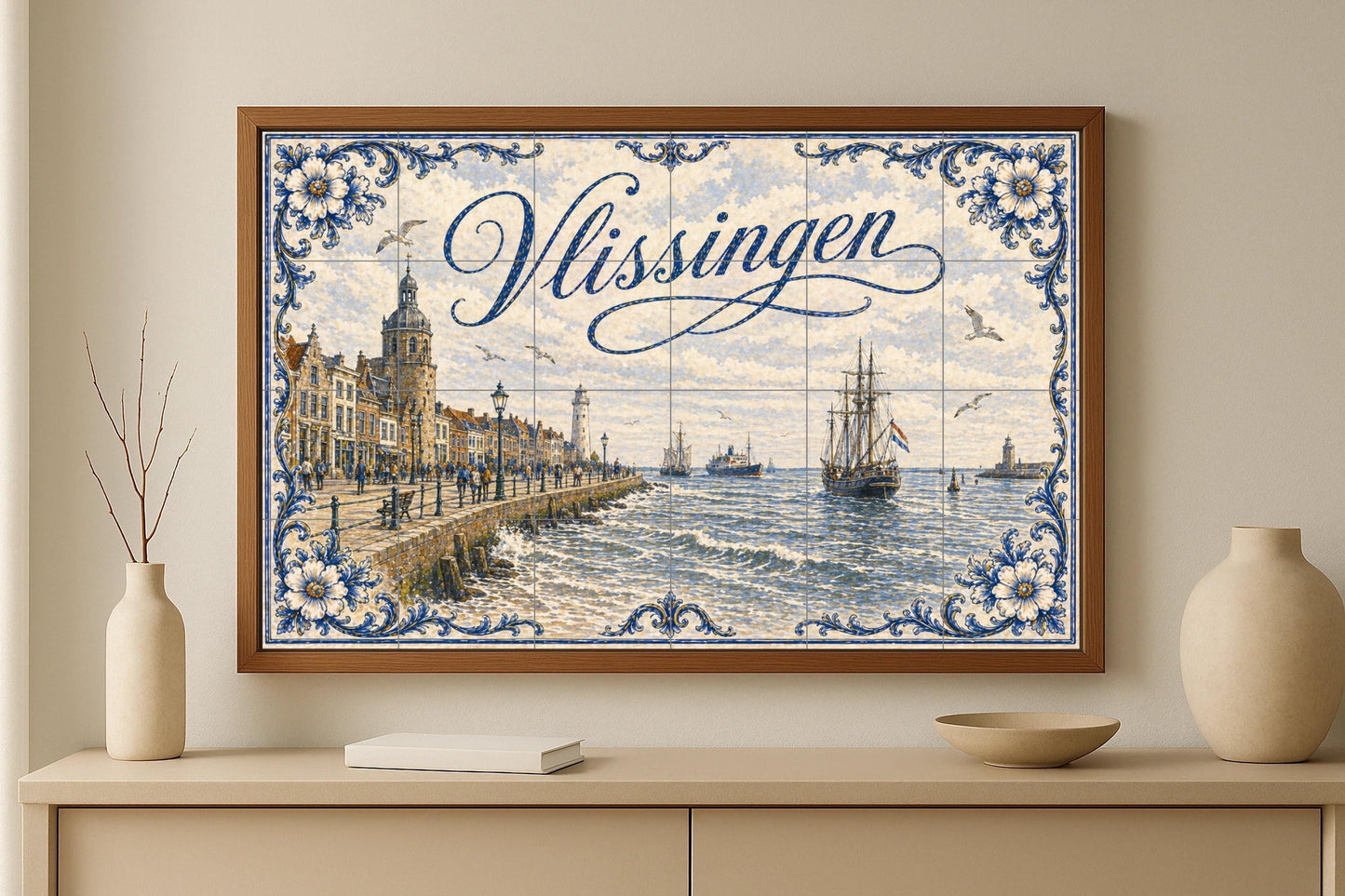 Vlissingen, Art Mural Inspiré en les barc · Fresque Céramique — Décor Mural Nautique