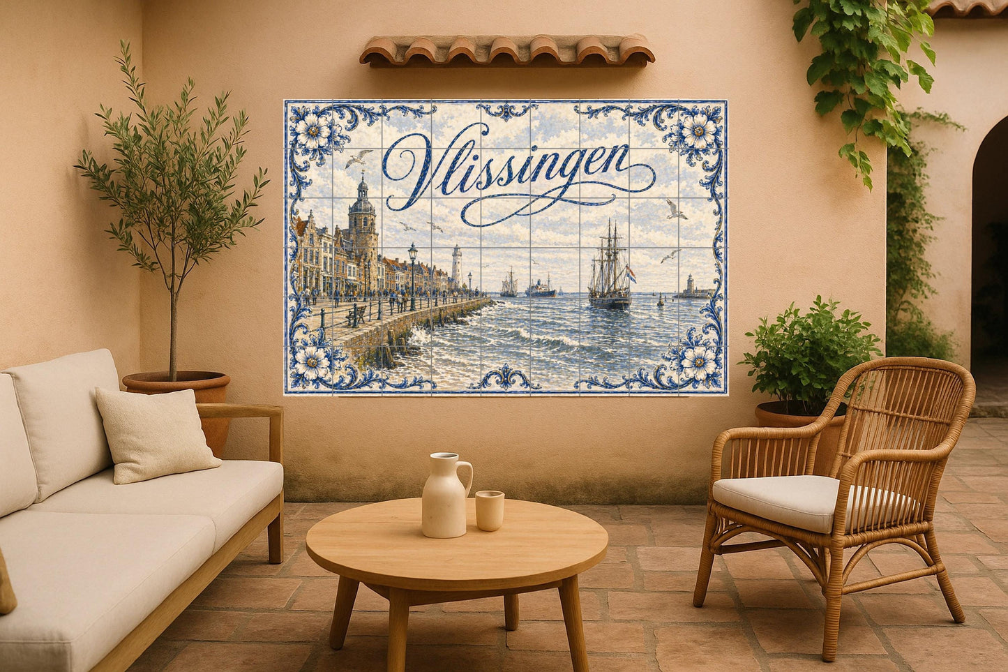 Vlissingen, Art Mural Inspiré en les barc · Fresque Céramique — Décor Mural Nautique