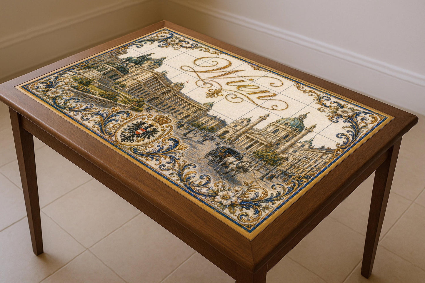 Murale in Piastrelle Del Palazzo di Hofburg di Vienna, Austria, Karls — Decoro di Viaggio