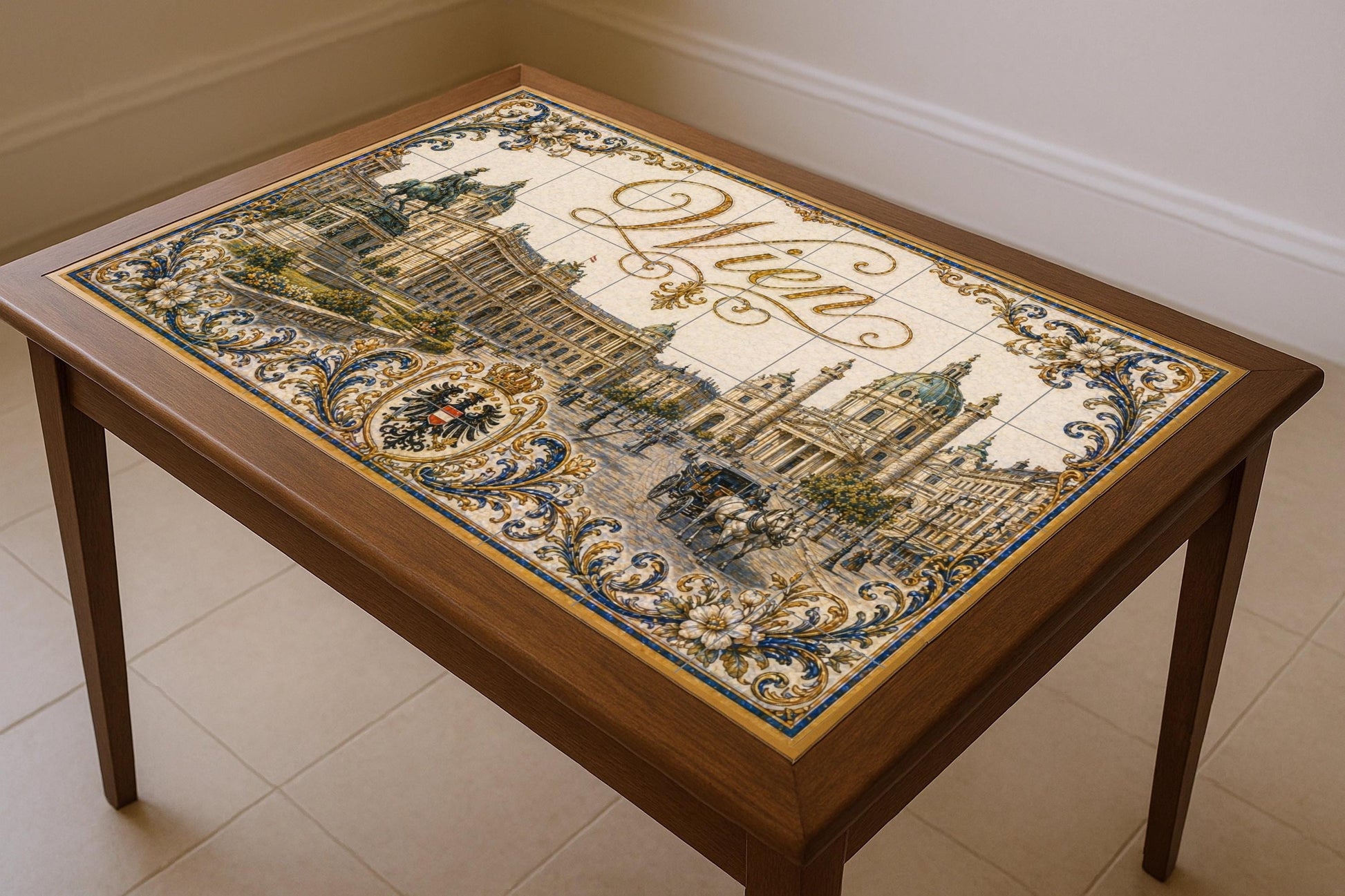 Murale in Piastrelle Del Palazzo di Hofburg di Vienna, Austria, Karls — Decoro di Viaggio