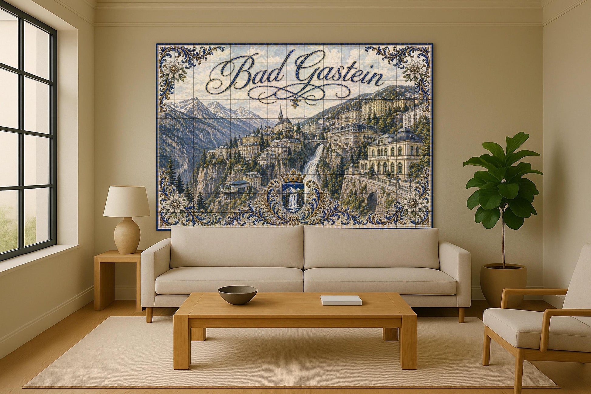 Bad Gastein, Autriche · Fresque Céramique — Décor Mural Voyage