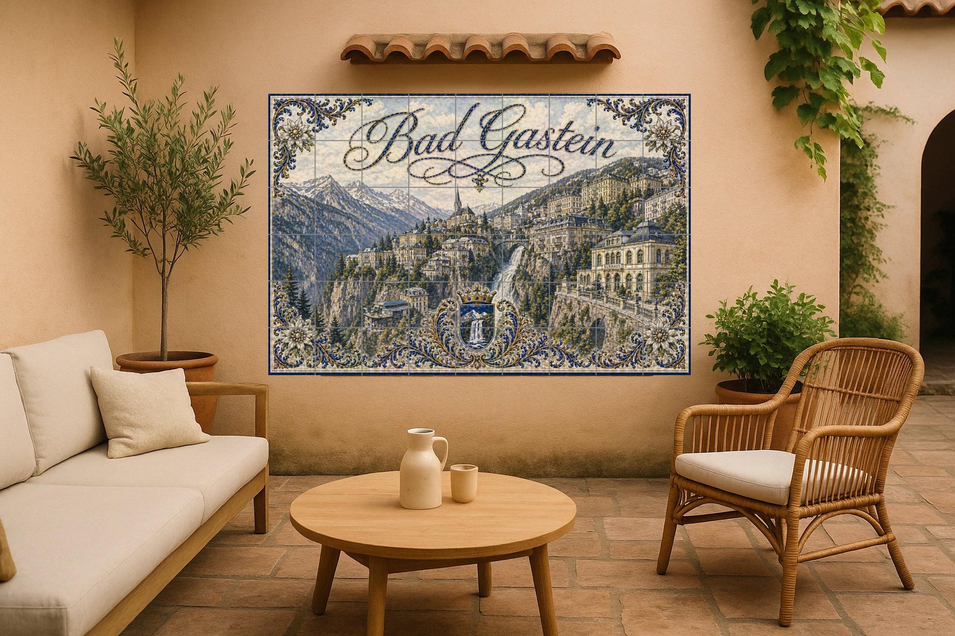 Bad Gastein, Autriche · Fresque Céramique — Décor Mural Voyage