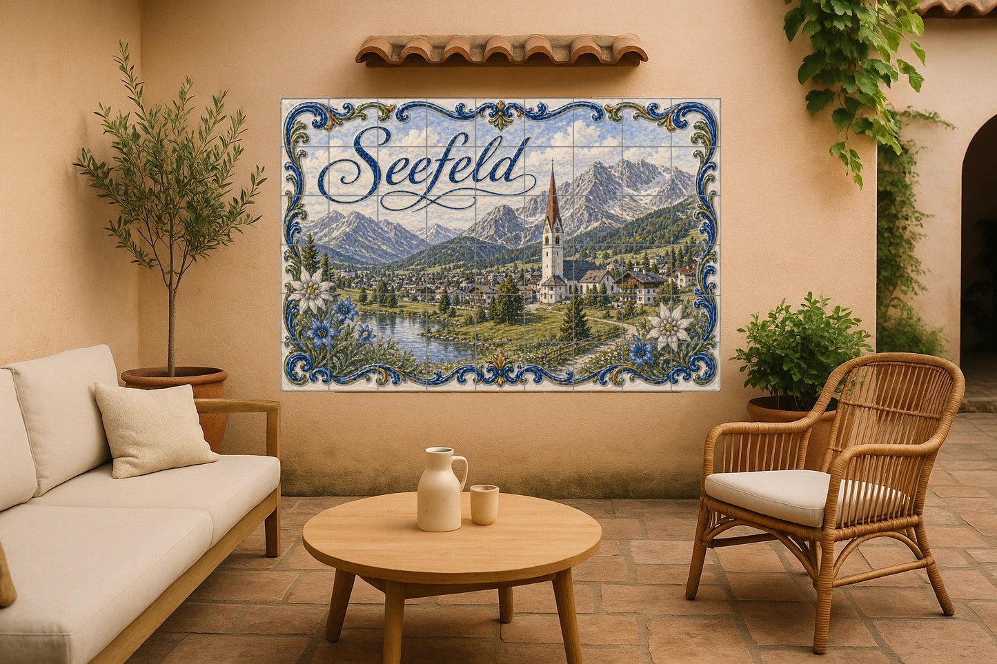 Seefeld, Austria · Ceramic Wall Mural — Landmark Mural