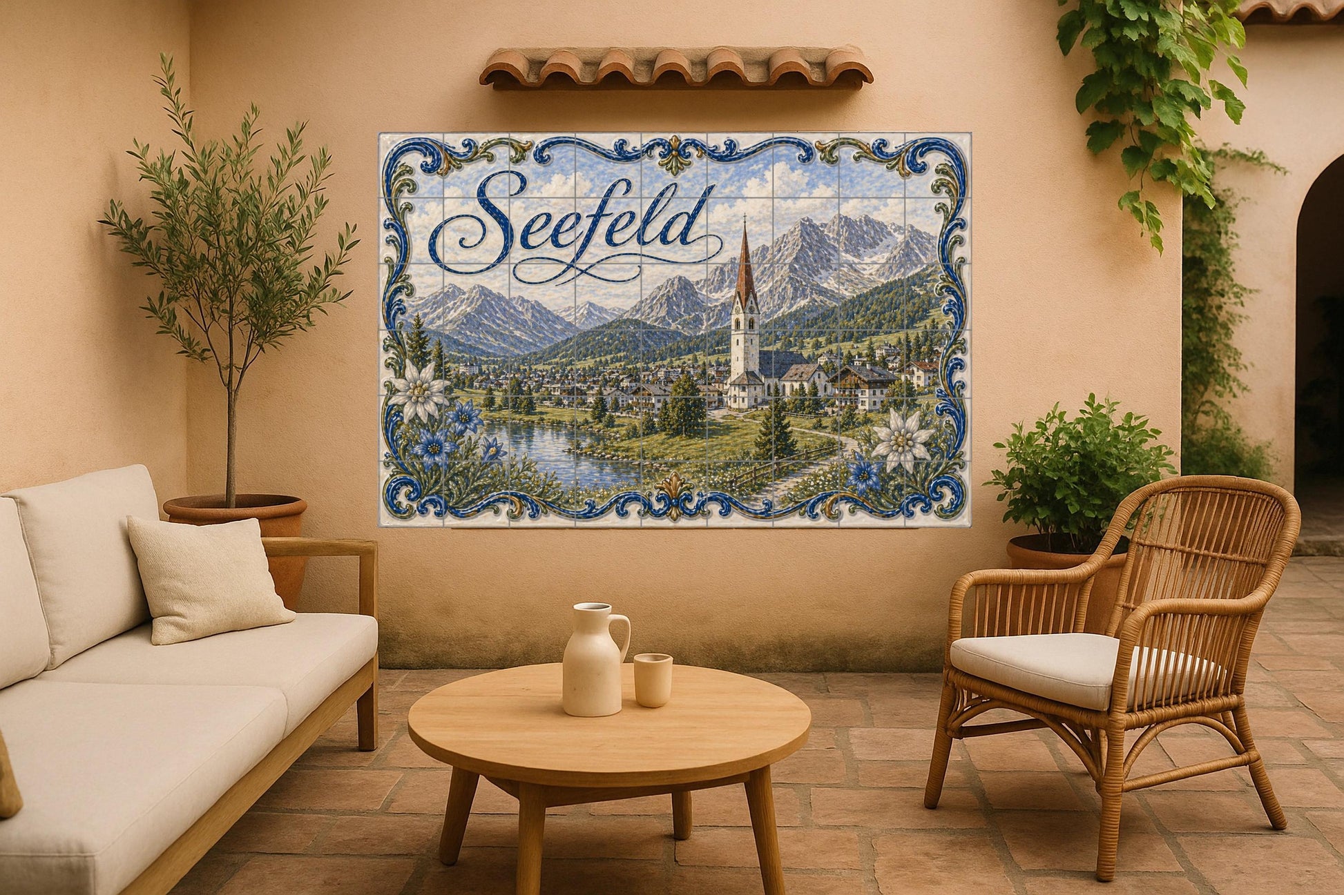 Seefeld, Austria · Ceramic Wall Mural — Landmark Mural
