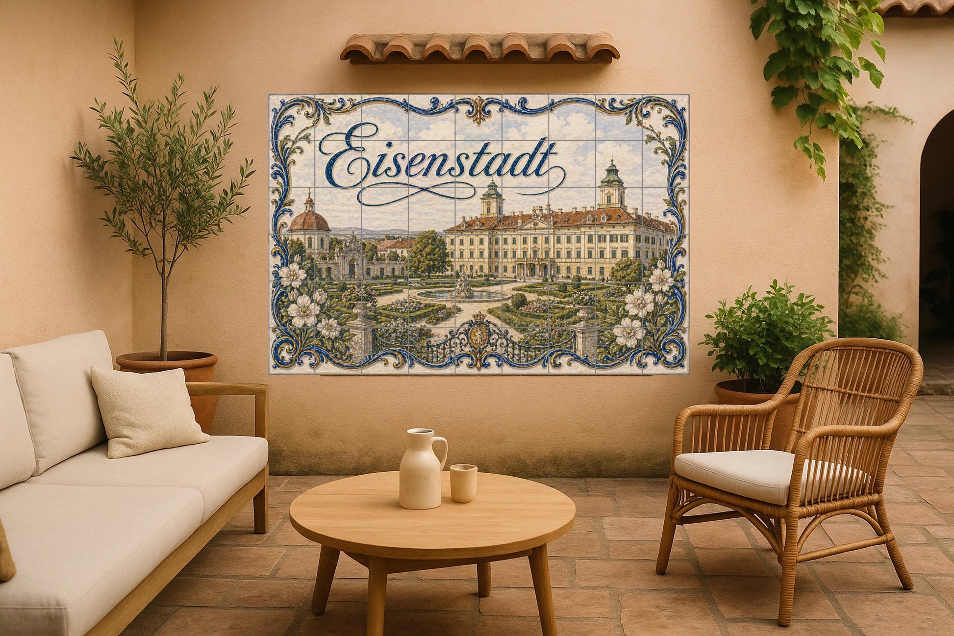 Eisenstadt, Austria, Art Mural Baroque — Travel Wall Décor · Tile Wall Art