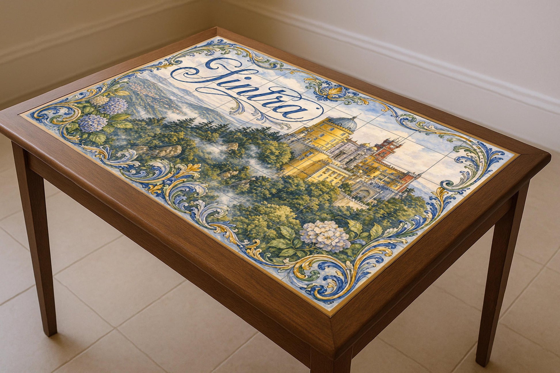Sintra, Portugal, Palacio da Pena y decoraci · Keramik-Wandbild — Reise-Wanddekor