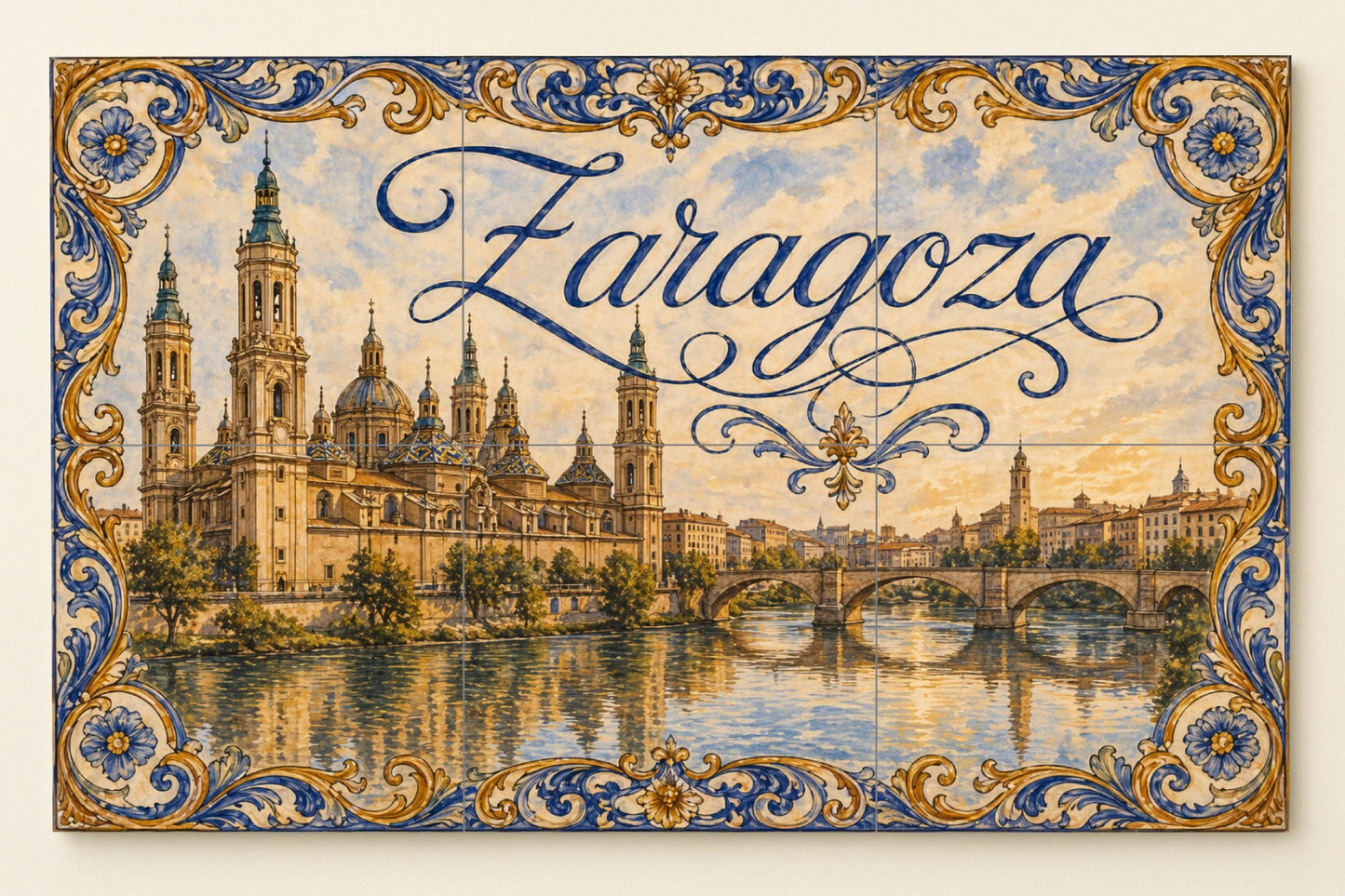 Fresque en Carrelage Basílica du Pilar de Zaragoza, decoració — Fresque de Monument