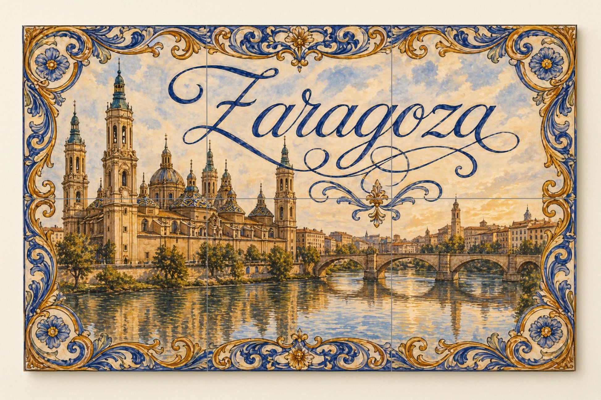 Fresque en Carrelage Basílica du Pilar de Zaragoza, decoració — Fresque de Monument