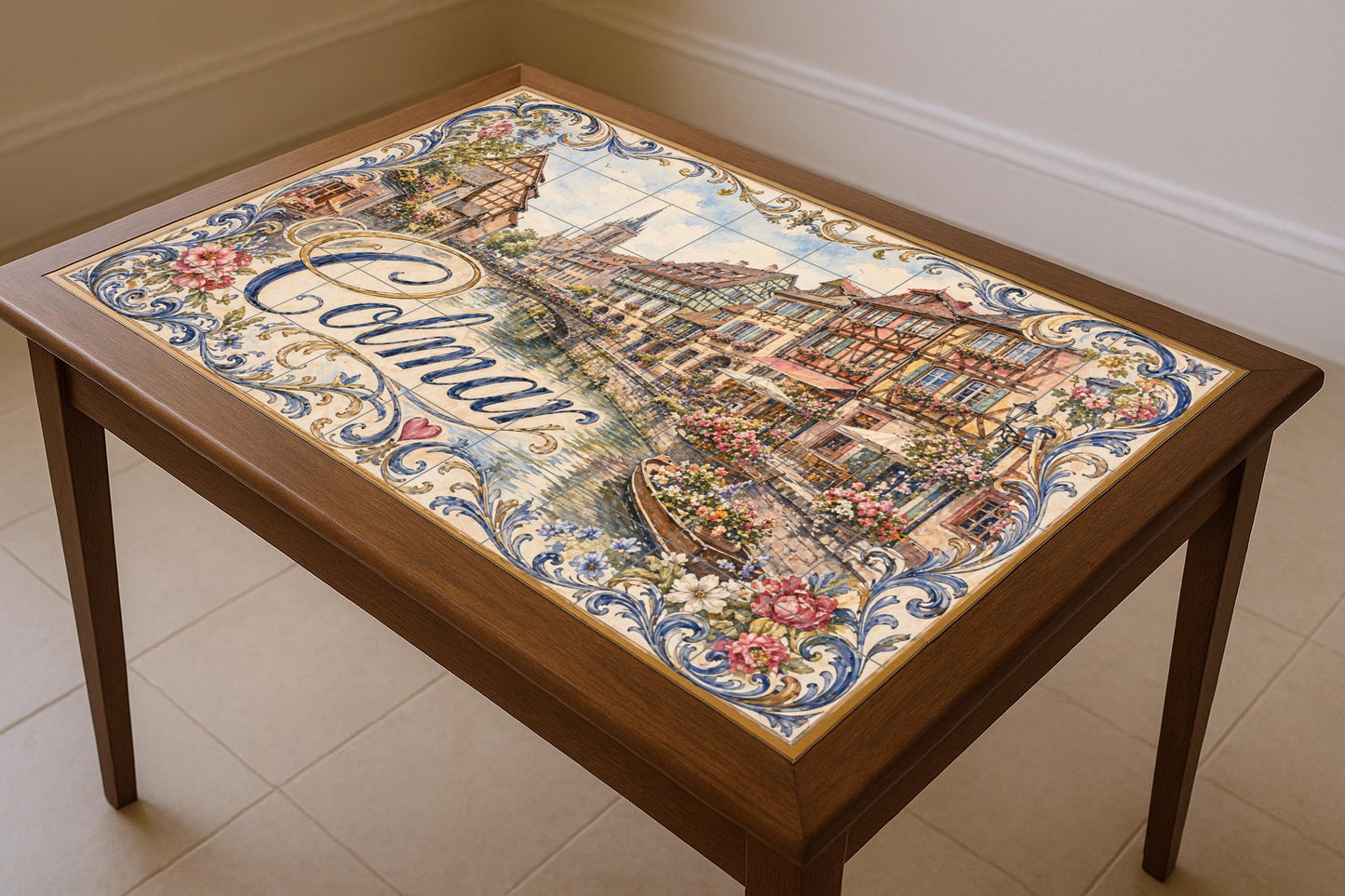 Colmar, Art Mural of the Alsacia French co · Ceramic Wall Mural — City & Landmark Art