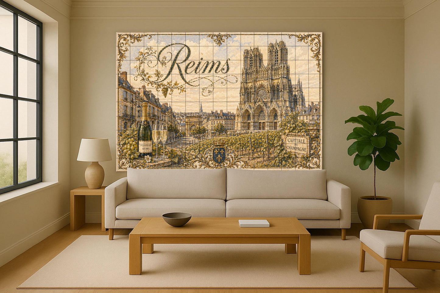 Colmar, Art Mural of the Alsacia French co — City & Landmark Art · Ceramic Tile Mural