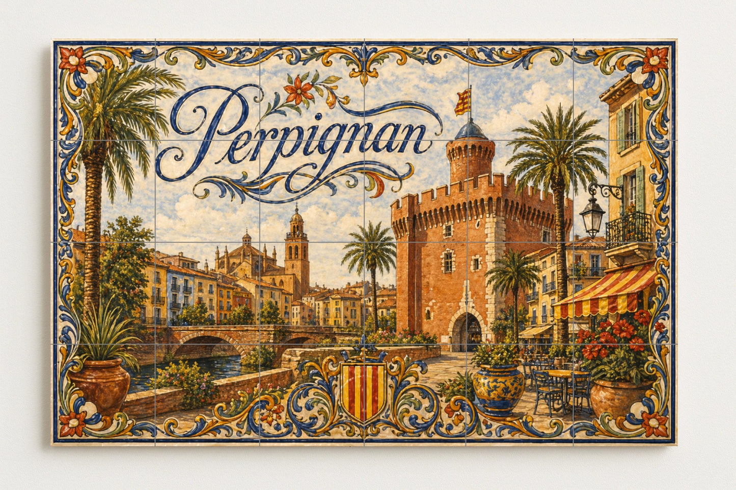 Perpiñán, Art Mural Méditerranéen Français co · Fresque Céramique — Fresque de Monument