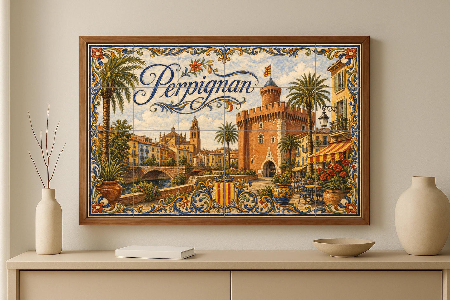 Perpiñán, Art Mural Méditerranéen Français co · Fresque Céramique — Fresque de Monument