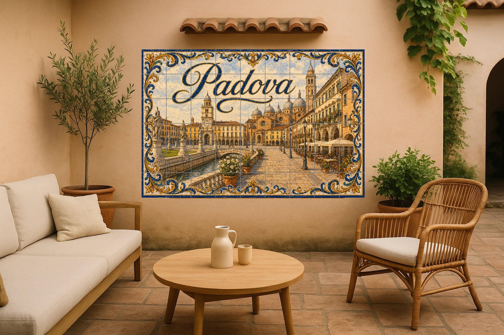 Padua, Italie, Art Mural du Véneto, decora · Fresque Céramique — Décor Mural Voyage
