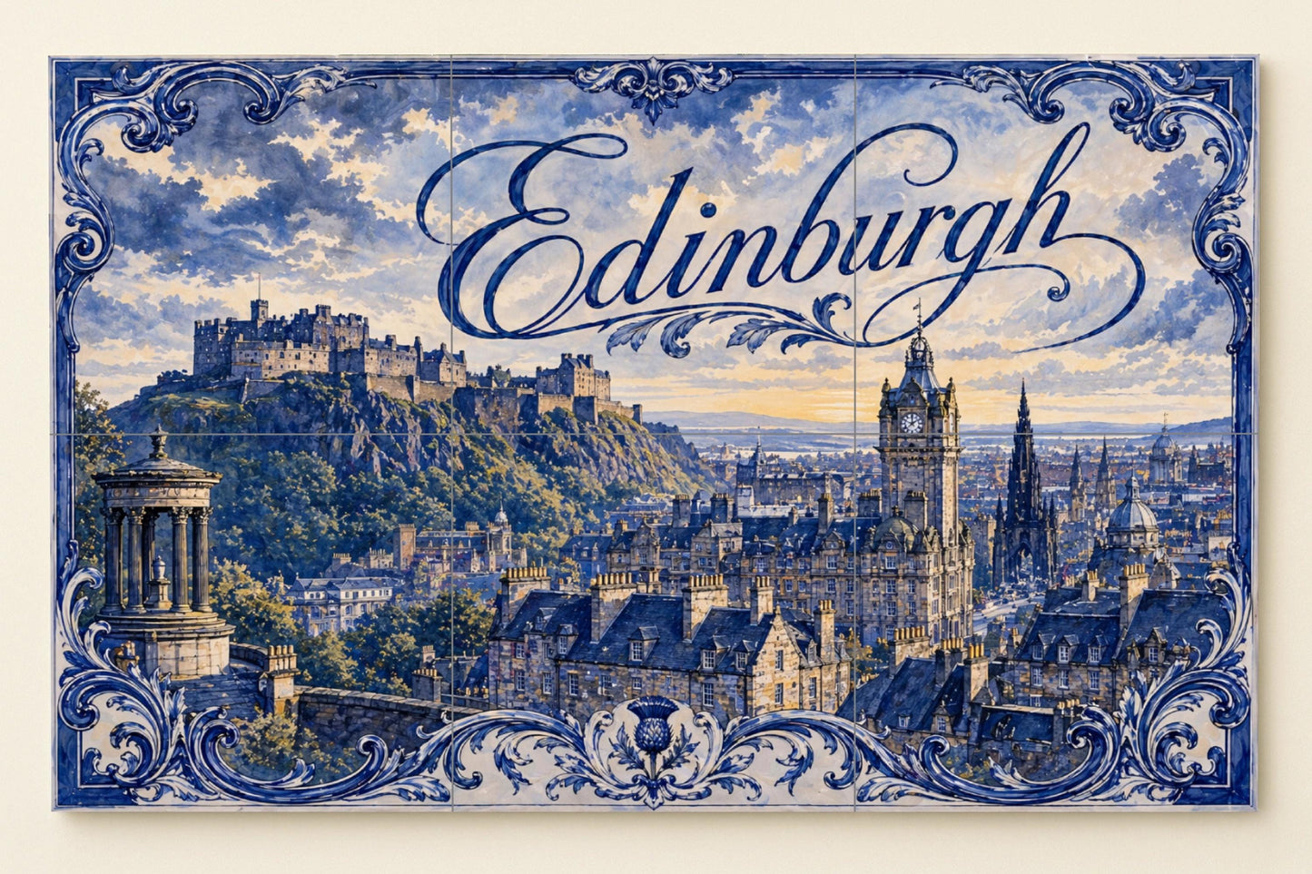 Edimburgo, Escocia, Arte Murale di Castello · Murale Ceramico — Decoro di Viaggio